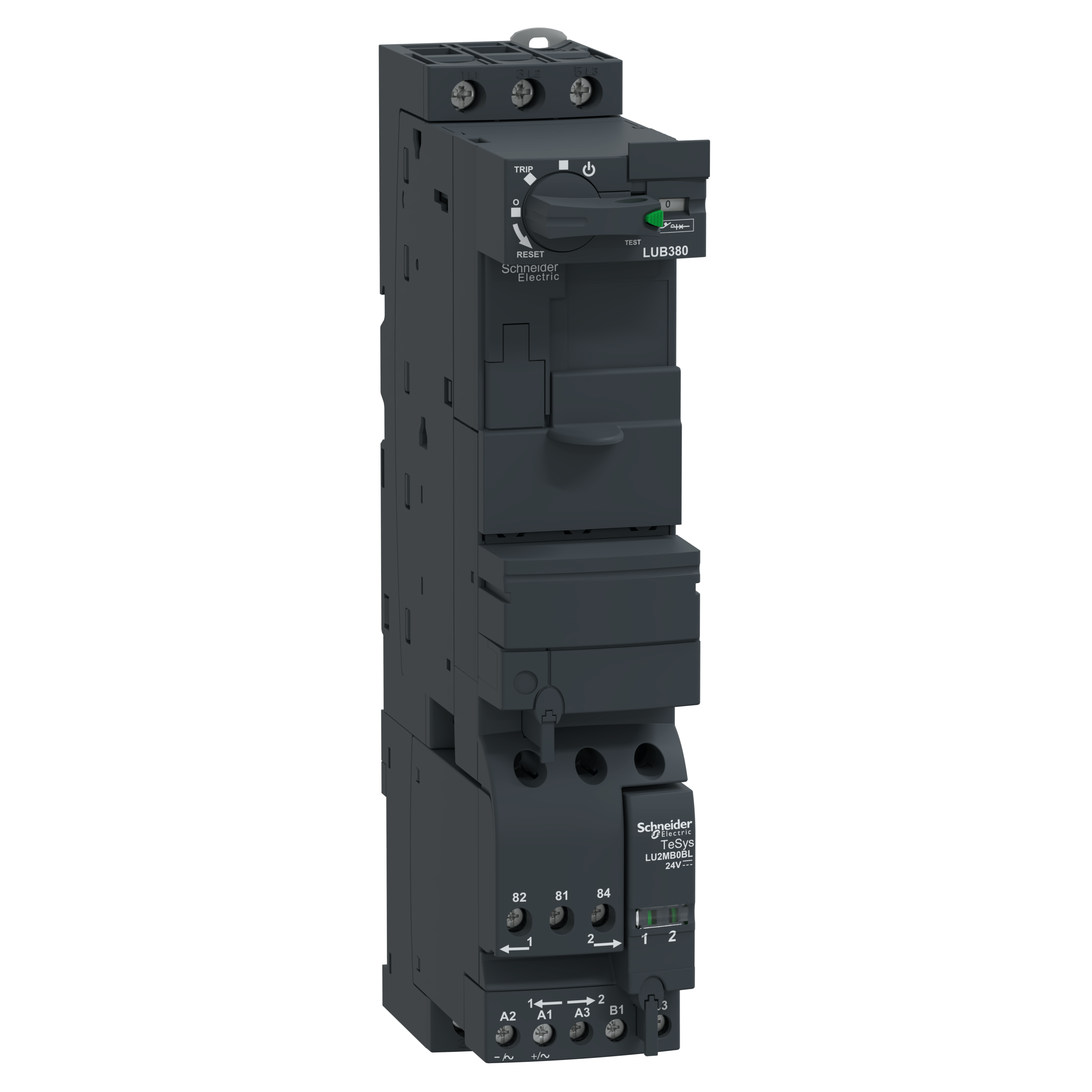 LU2B38BL - Reversing power base, TeSys U, 3P, 38A/690V, coil 24V DC Schneider Electric
