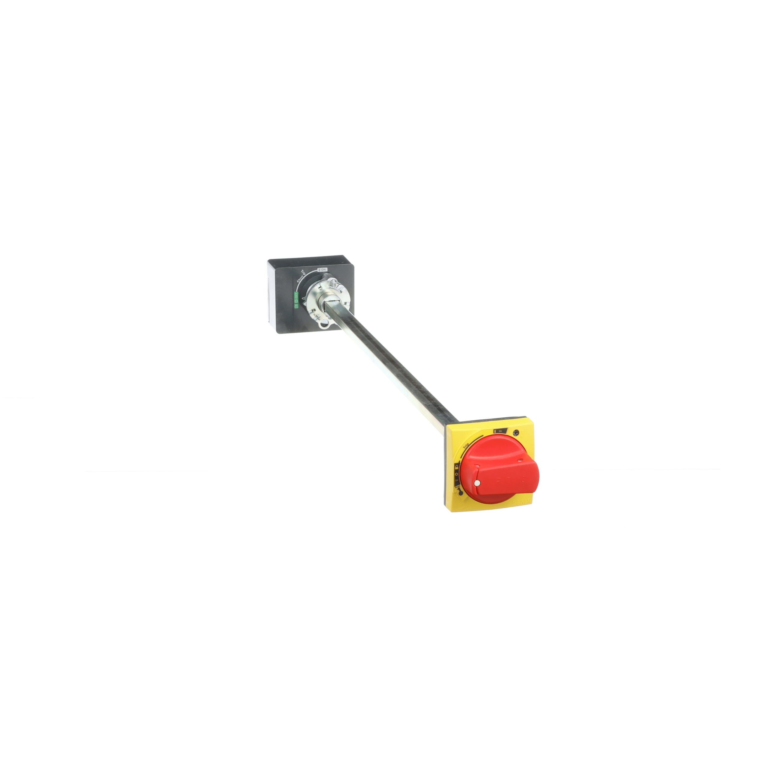 extended rotary handle, ComPact NSXm, red handle on yellow front, shaft length 200 to 600 mm, IP65 Schneider Electric