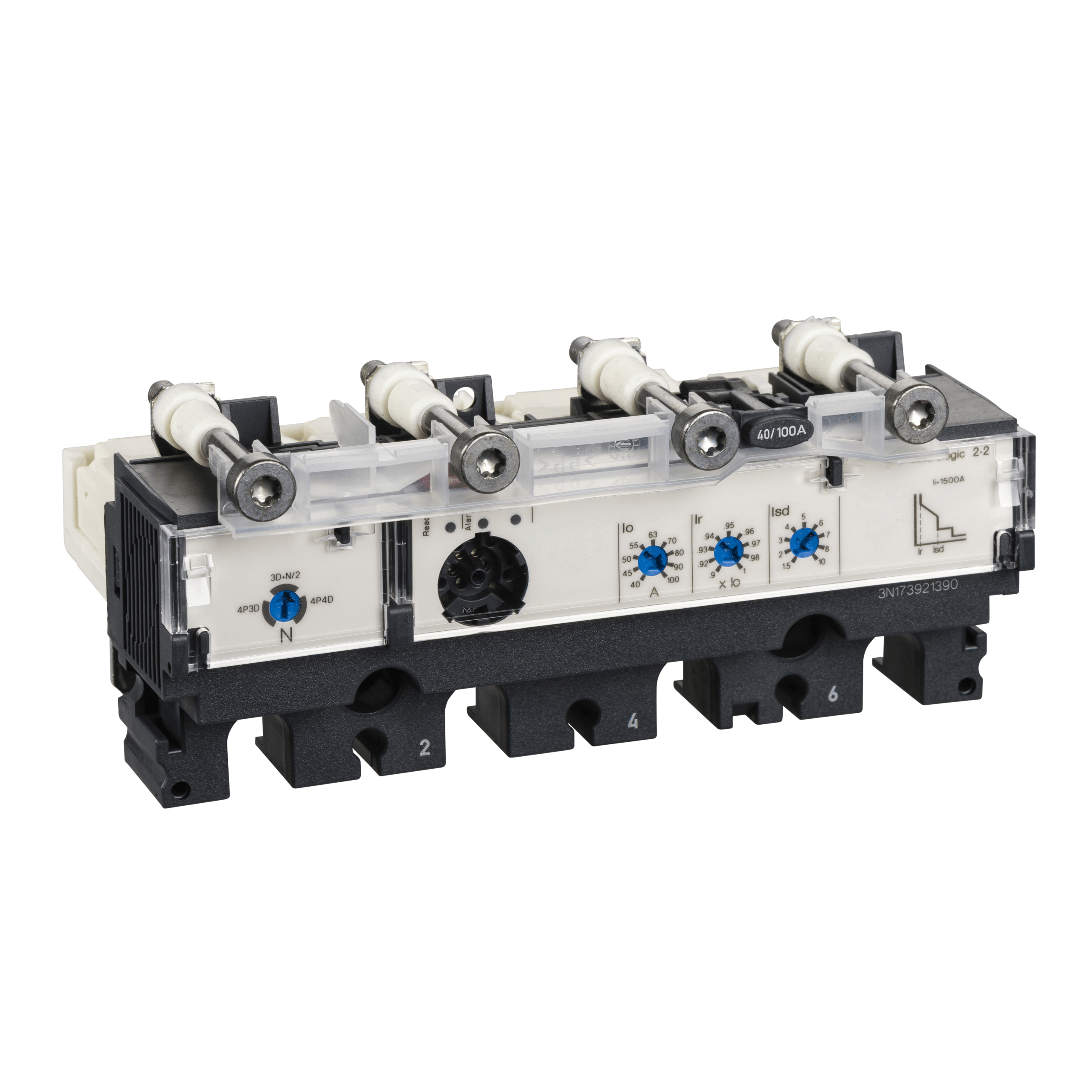 LV429080 - trip unit MicroLogic 2.2 for ComPact NSX 100/160/250 circuit breakers, electronic, rating 100A, 4 poles 4d Schneider Electric