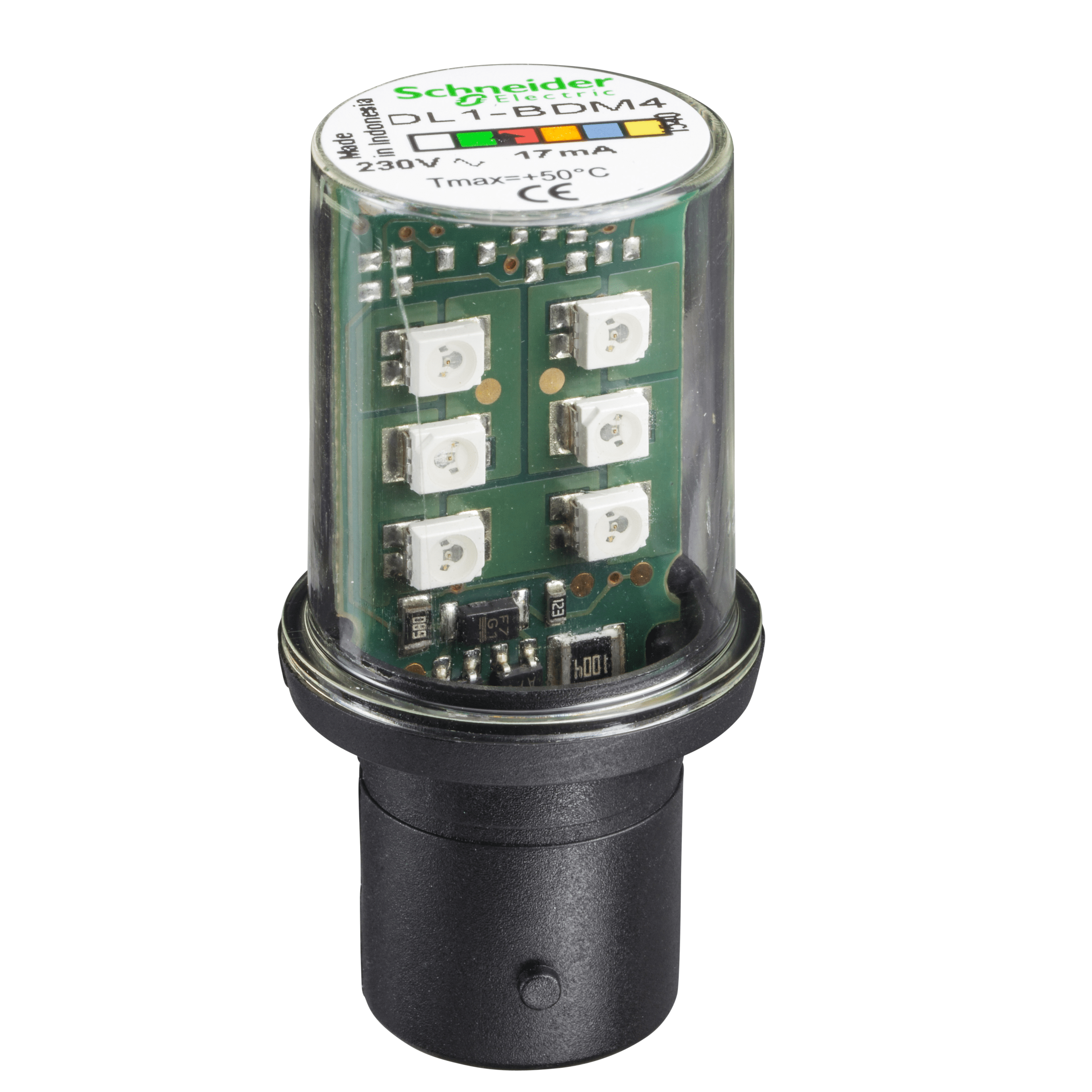 DL1BDG6 - Harmony XVB, Protected LED bulb, BA 15d, blue, steady light, 120 V AC Schneider Electric