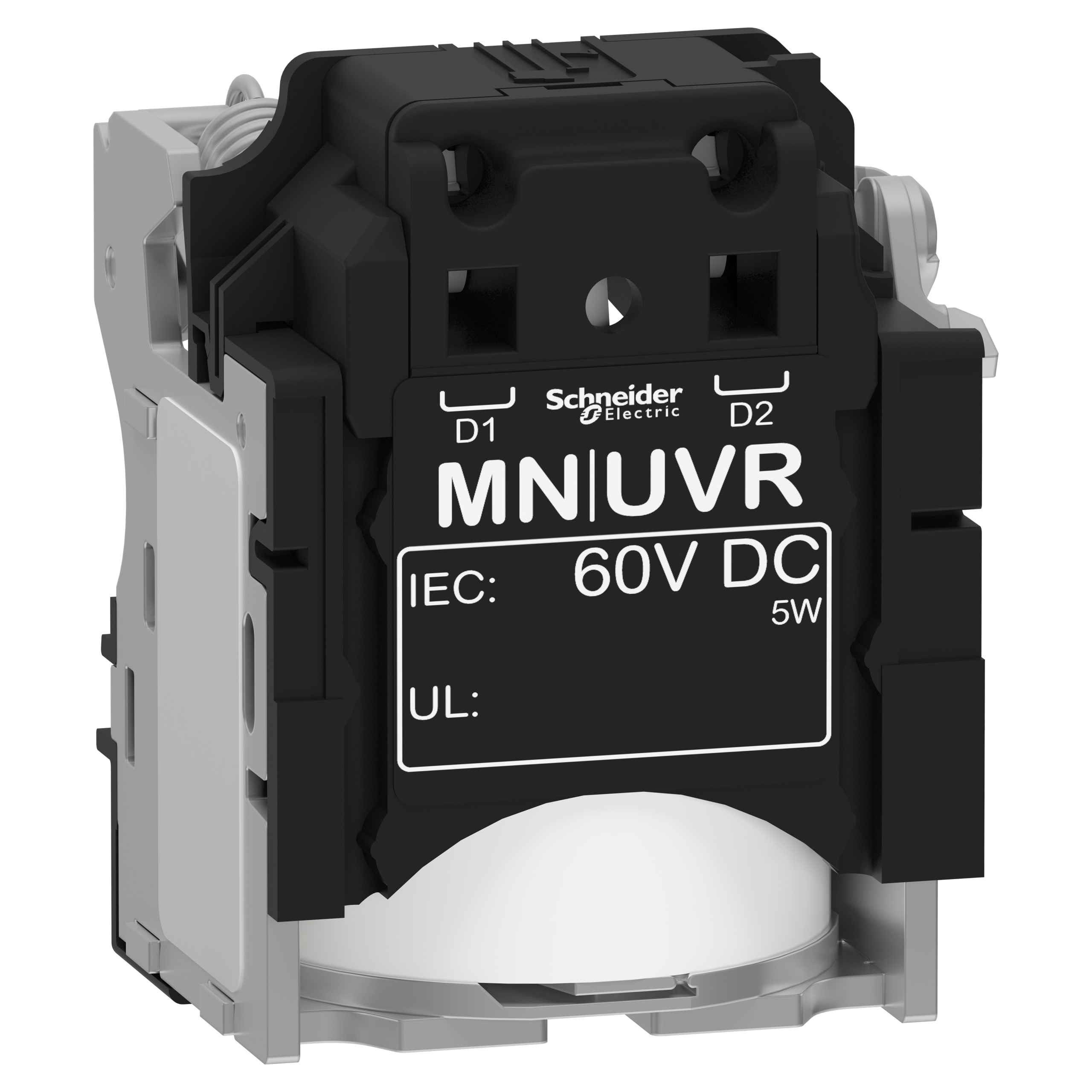 LV429403 - MN undervoltage release, ComPacT NSX, rated voltage 60 VDC, screwless spring terminal connections Schneider Electric