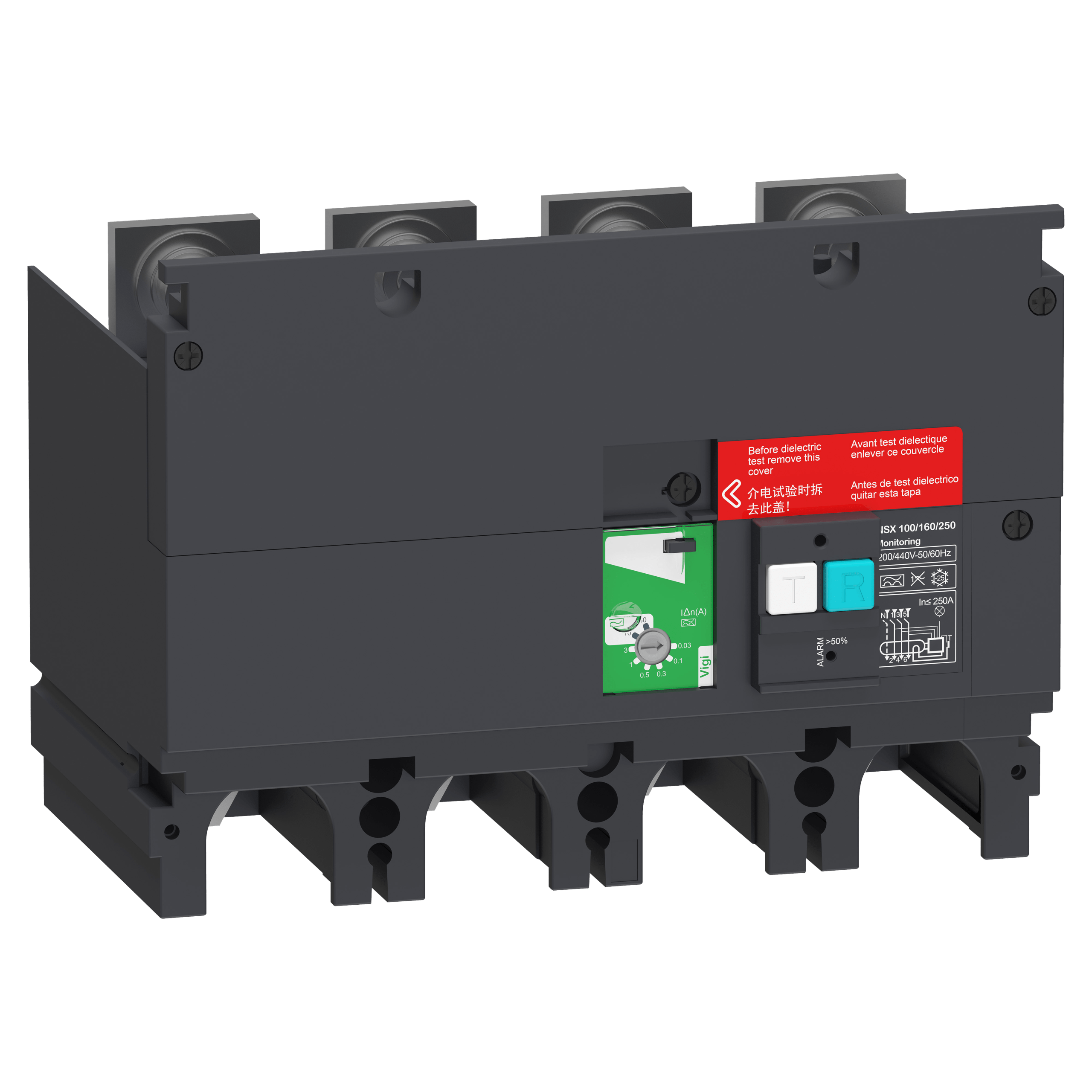 LV429499 – Earth-leakage VigiPacT add-on alarm module, ComPacT NSX 100/160/250, 200 VAC to 440 VAC, 30 mA to 30 A, 4 poles | Schneider Electric