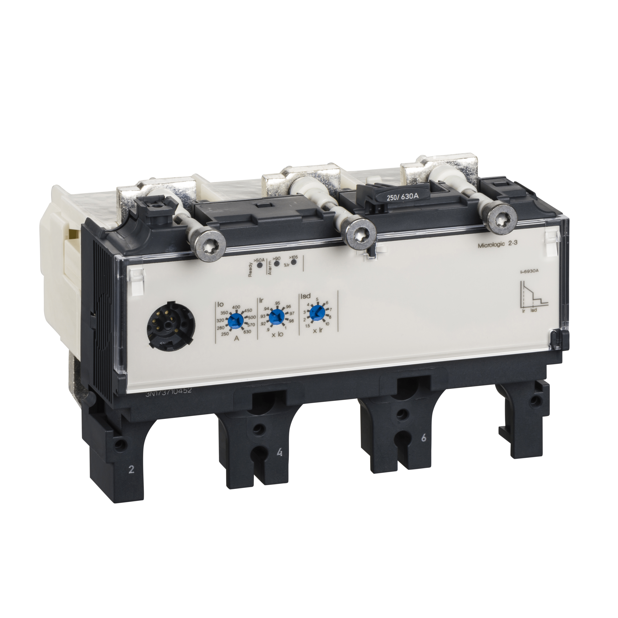 LV432082 - trip unit MicroLogic 2.3 for ComPact NSX 400/630 circuit breakers, electronic, rating 250A, 3 poles 3d Schneider Electric
