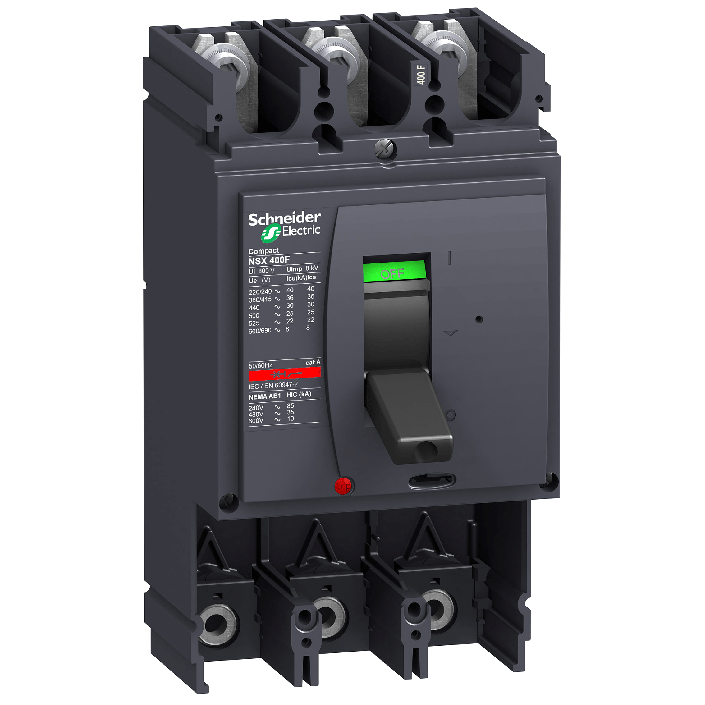 LV432404 – LV432404 - Circuit breaker basic frame, Compact NSX400H, 70 kA at 415 VAC 50/60 Hz, 400 A, without trip unit, 3 poles | Schneider Electric