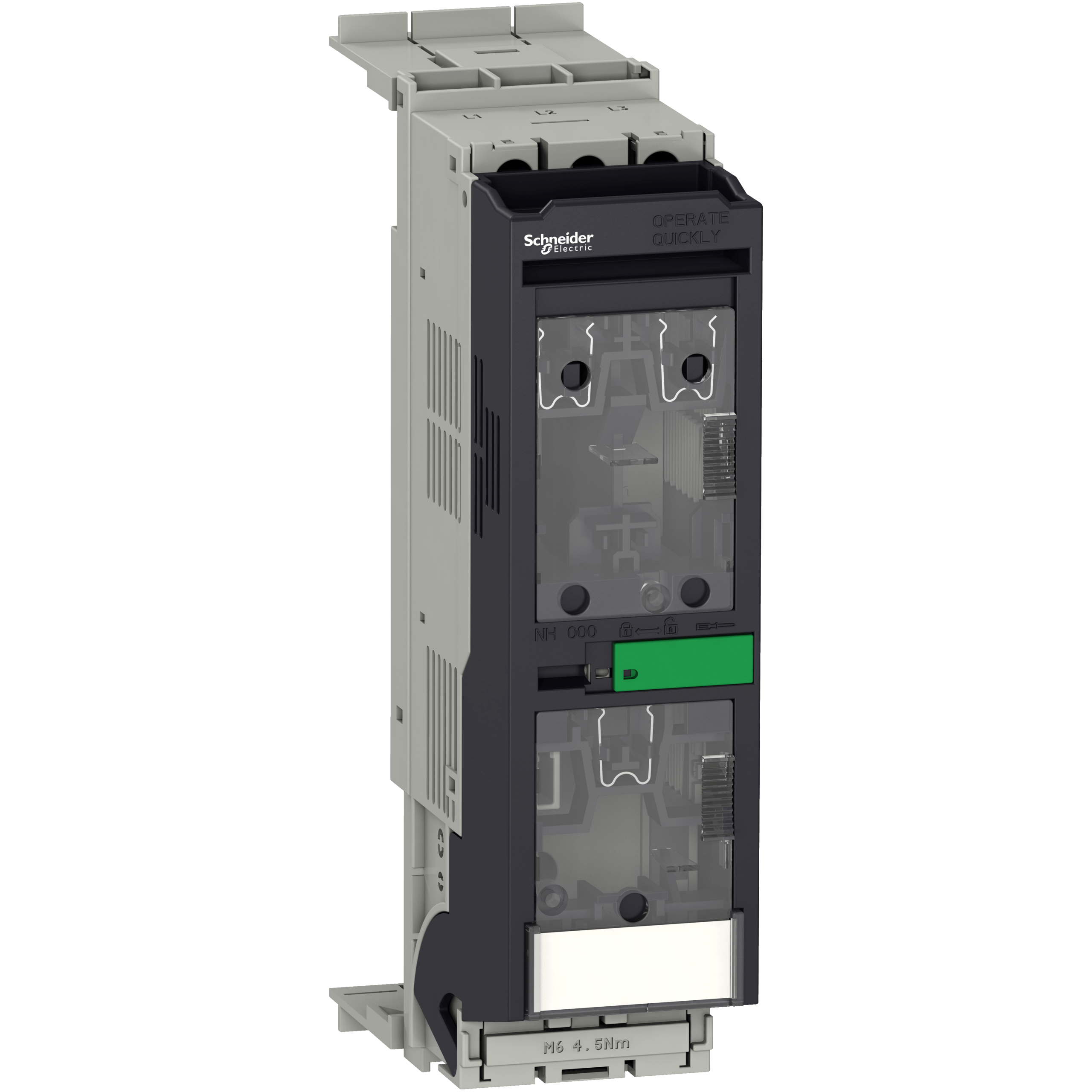 LV480752 - fuse switch disconnector, FuPacT ISFT100N, 100 A, DIN NH000, 3 poles, 60 mm busbars mounting, downstream distribution Schneider Electric