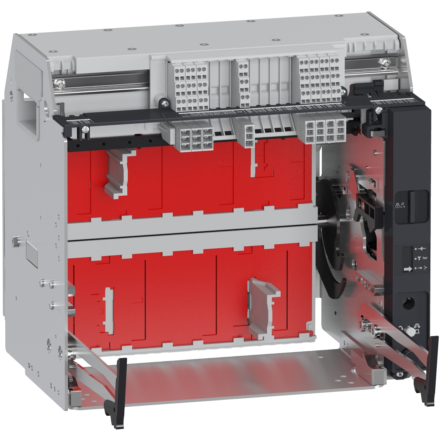 33725 – Chassis, ComPact NS630b to NS1250, MasterPact NT06 to NT12, drawout, 4 poles | Schneider Electric