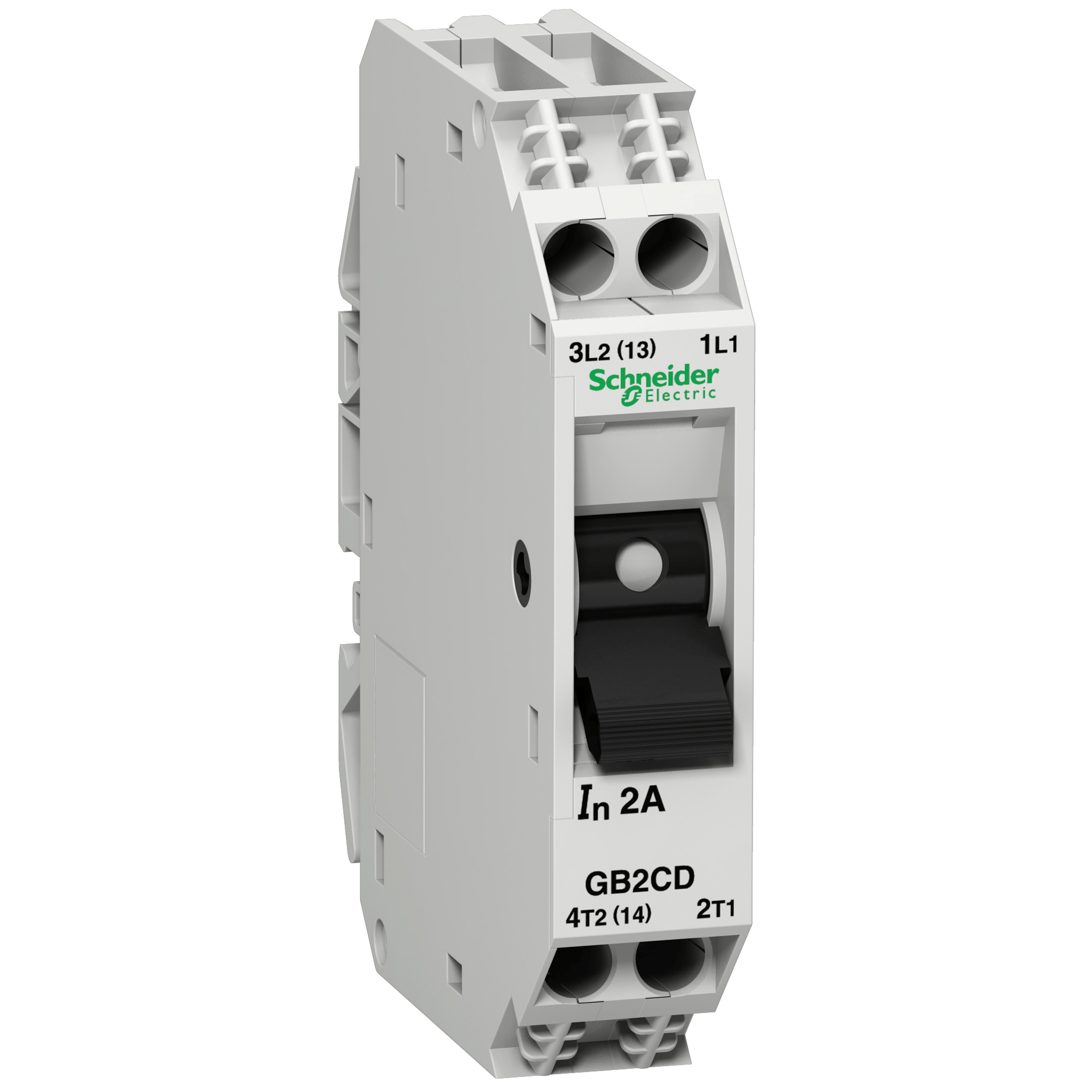 GB2CD07 - Thermal magnetic circuit breaker, TeSys GB2, 1P+N, 2 A, Icu 15 kA@240 V Schneider Electric