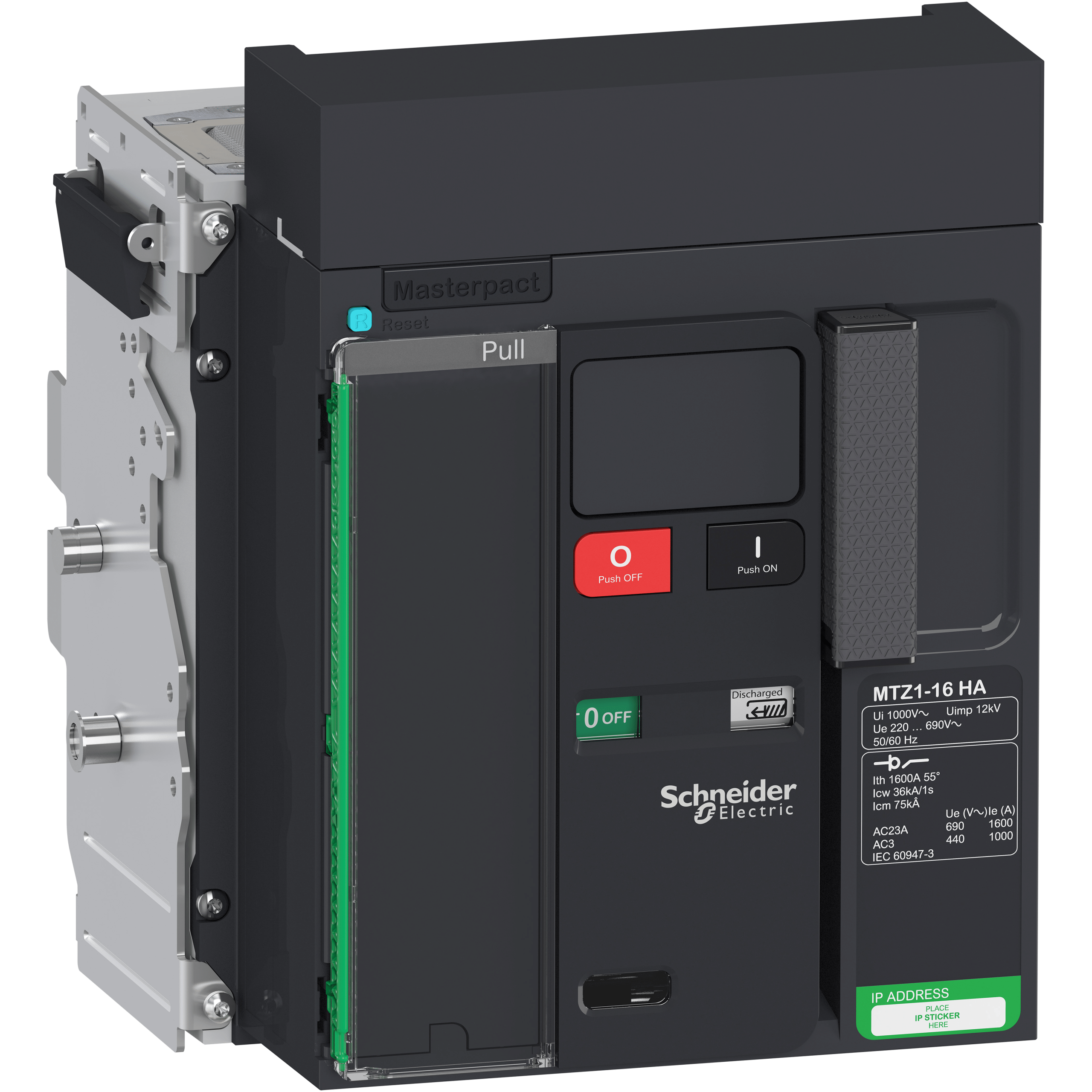 LV847256 - switch disconnector Masterpact MTZ1 16 HA, 1600 A, 3 poles, drawout Schneider Electric