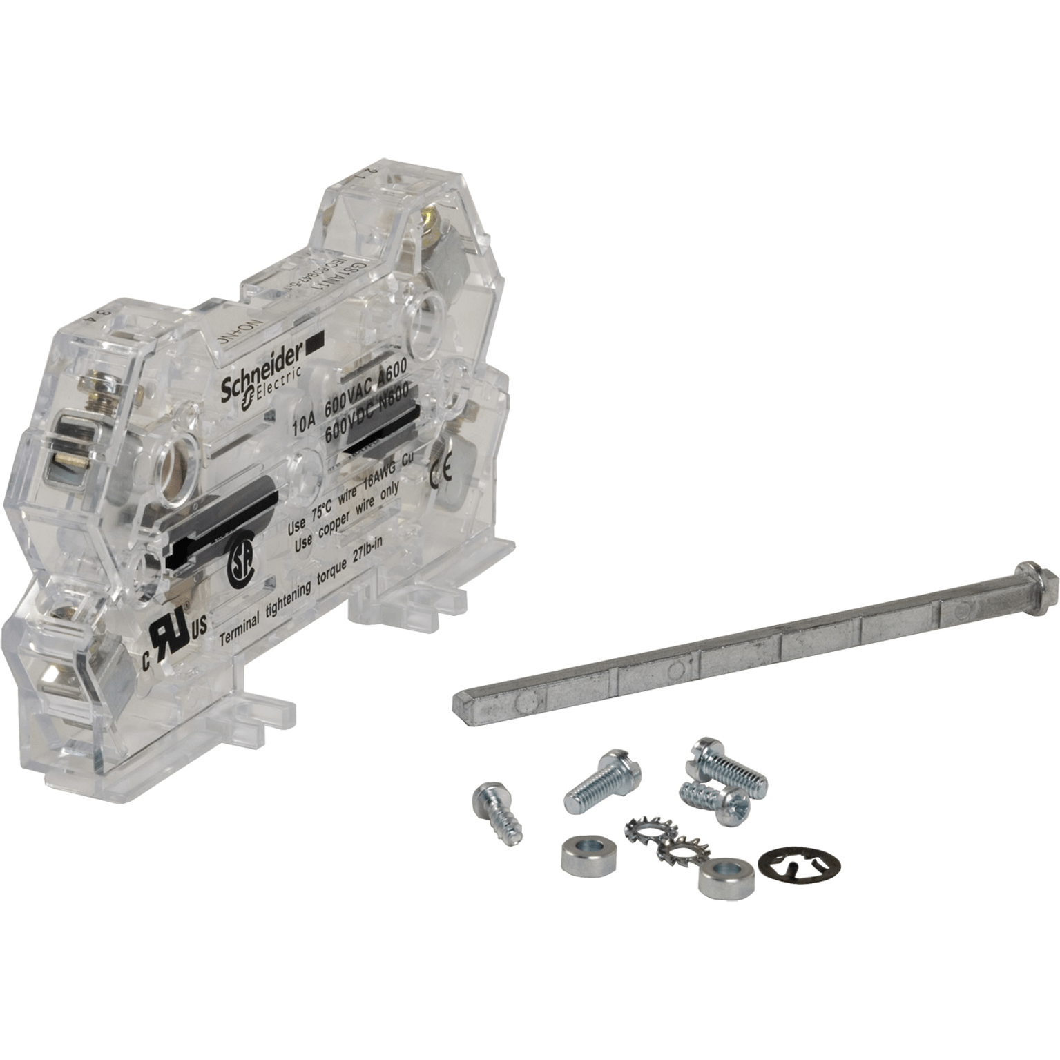 Auxiliary contacts, TeSys GS, 1NC + 1NO, instantaneous, left side mounting, for GS1-GS2 with front/right handle Schneider Electric
