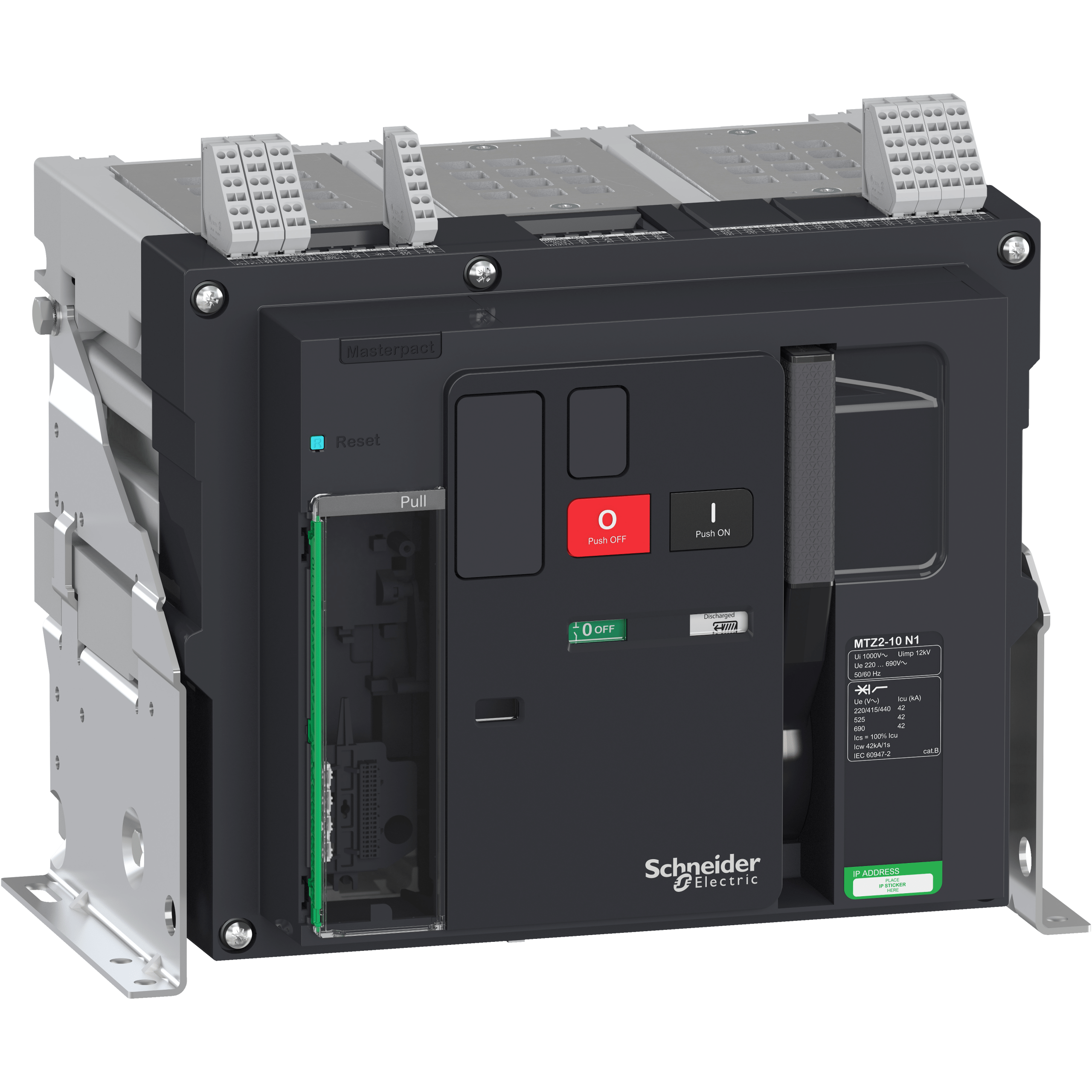 Circuit breaker Masterpact MTZ2 10N1, 1000 A, 3P fixed, without Micrologic