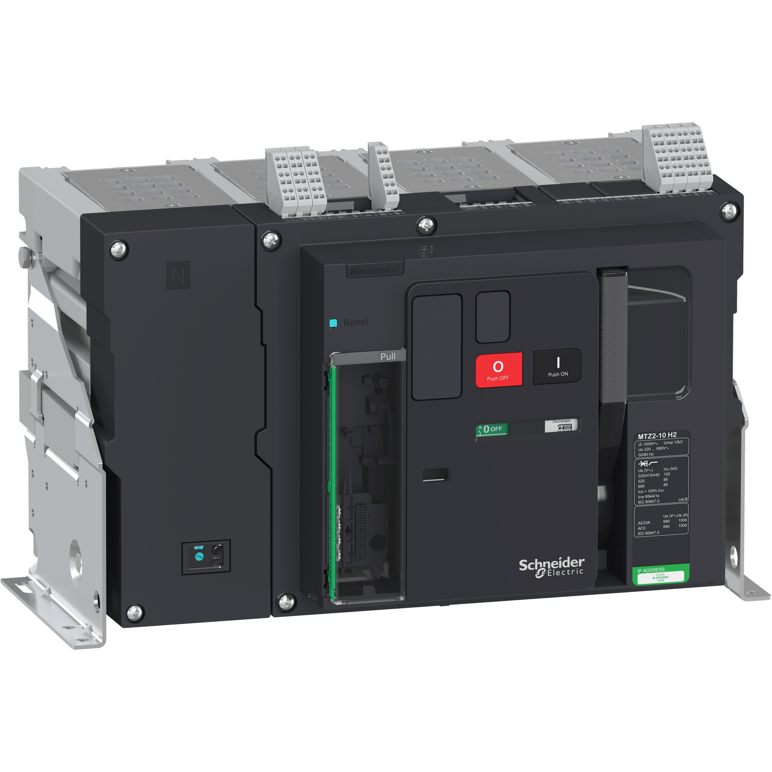 LV848023 - Circuit breaker Masterpact MTZ2 10H2, 1000 A, 4P fixed, without Micrologic Schneider Electric