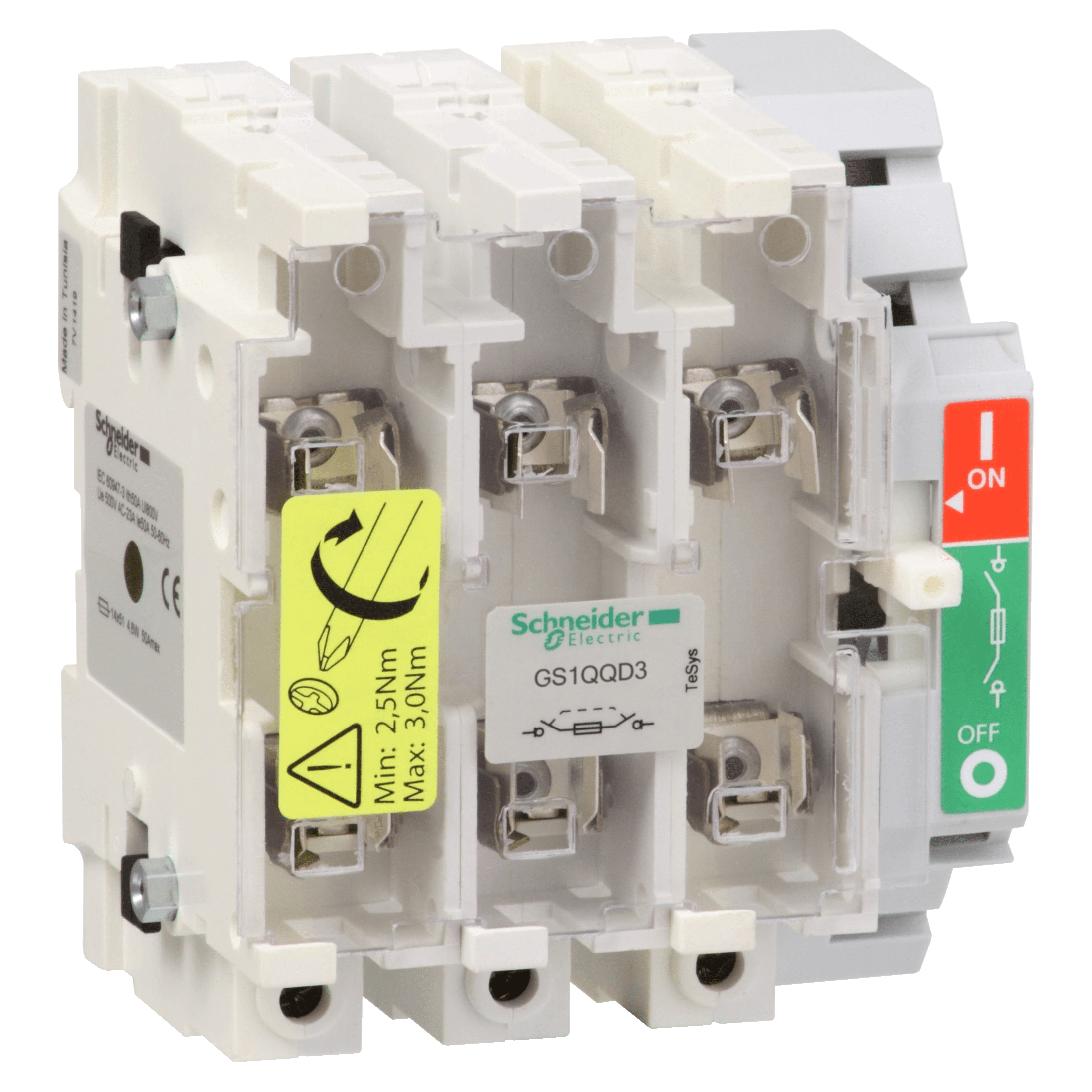 GS1QQD3 - TeSys GS - switch-disconnector fuse - 3 P - 400 A DIN 2 Schneider Electric