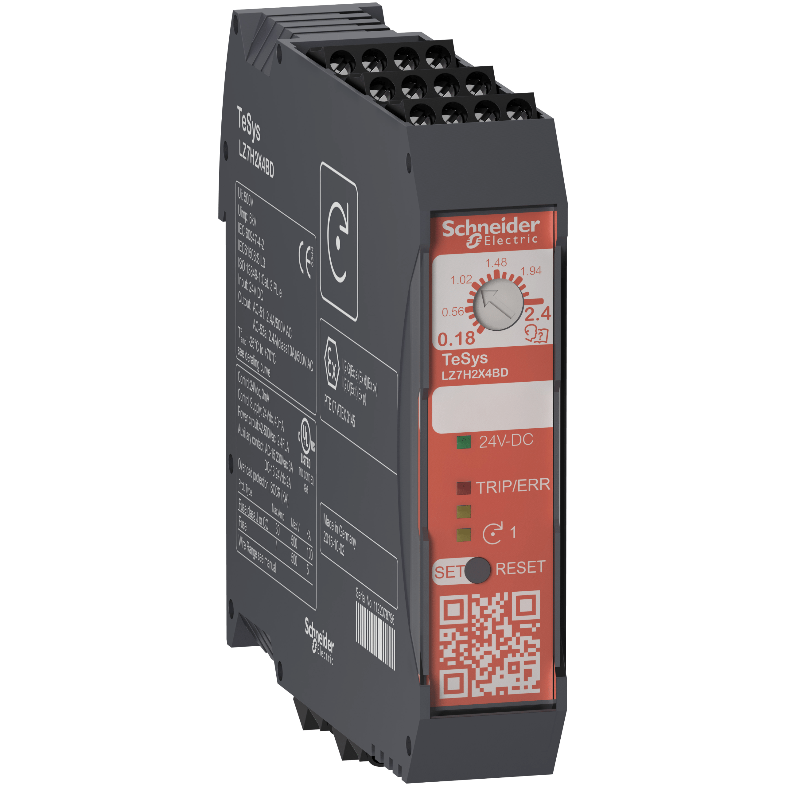 LZ7H6X5BD - Starter TeSys H Safe-Torque-Off 3kW-400V control 24VDC Schneider Electric