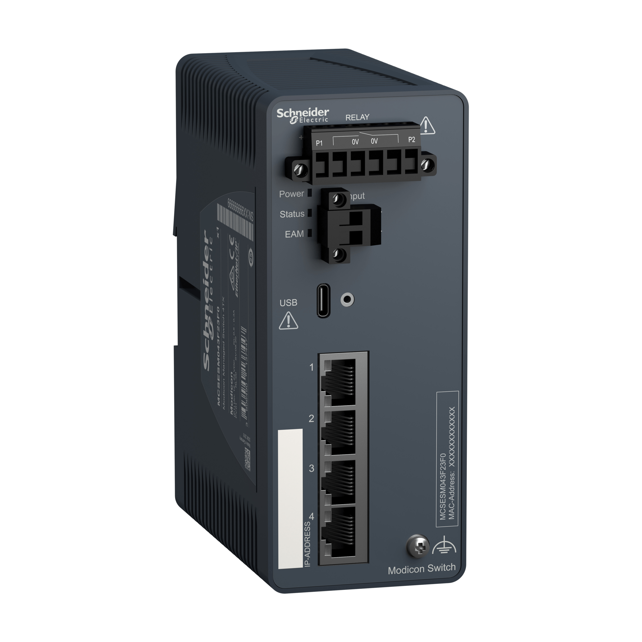 MCSESM043F23F0 - Modicon Managed Switch - 4 ports for copper Schneider Electric