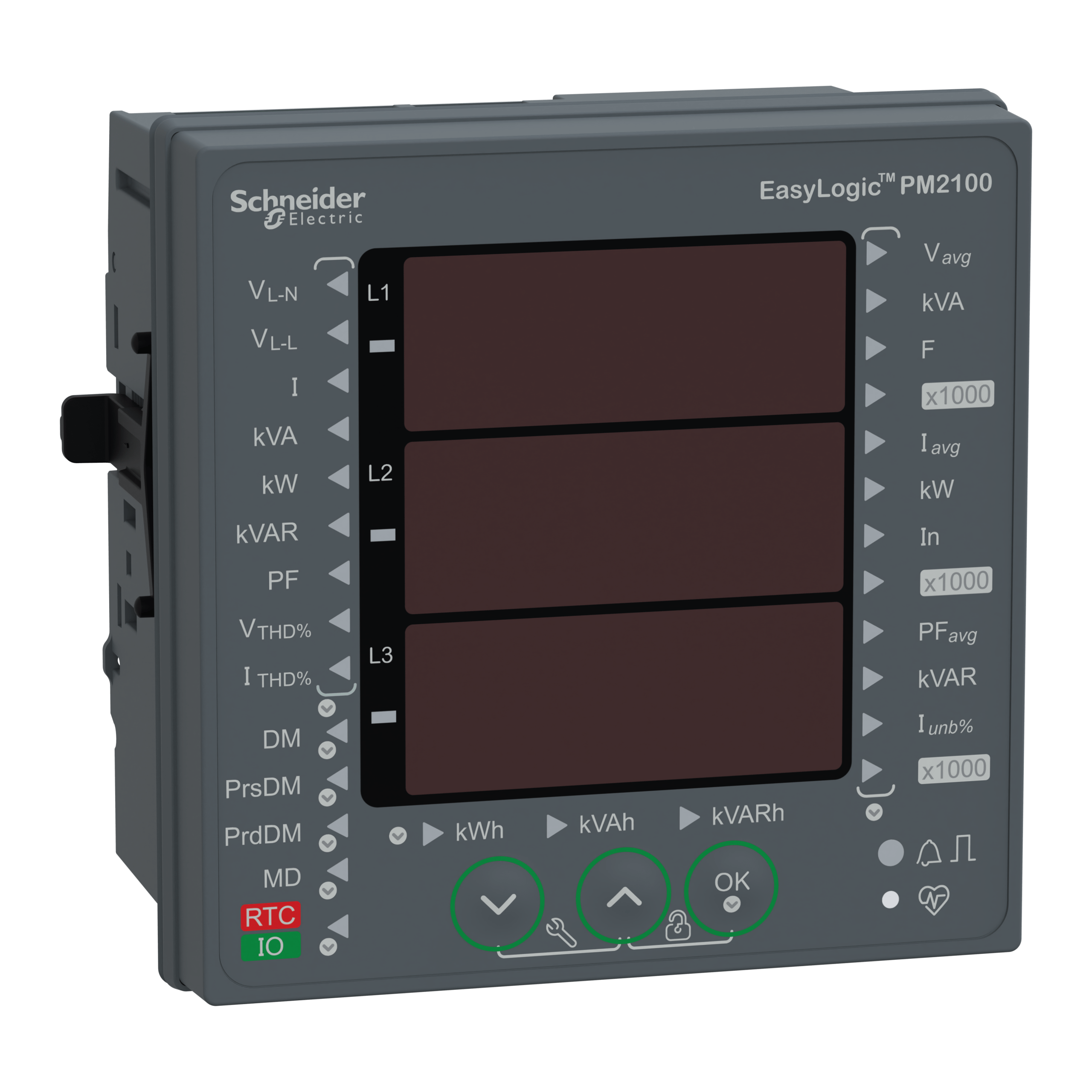METSEPM2120 - EasyLogic PM2120, Power & Energy meter, up to the 15th harmonic, LED display, RS485, class 1 Schneider Electric