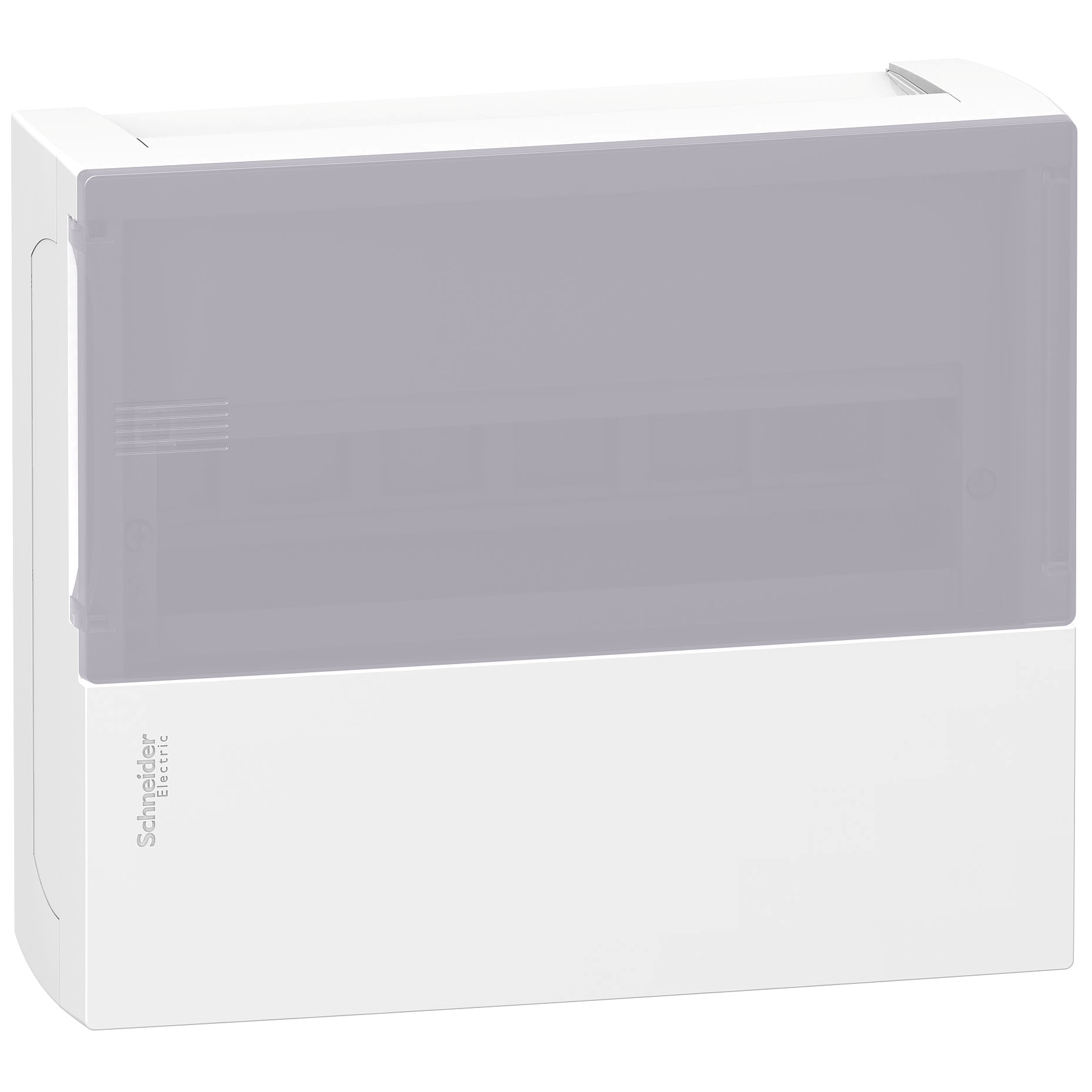 MIP12112T - Enclosure, Resi9 MP, surface mounting, 1 row of 12 modules, IP40, translucid door, 1 earth + 1 neutral terminal blocks Schneider Electric