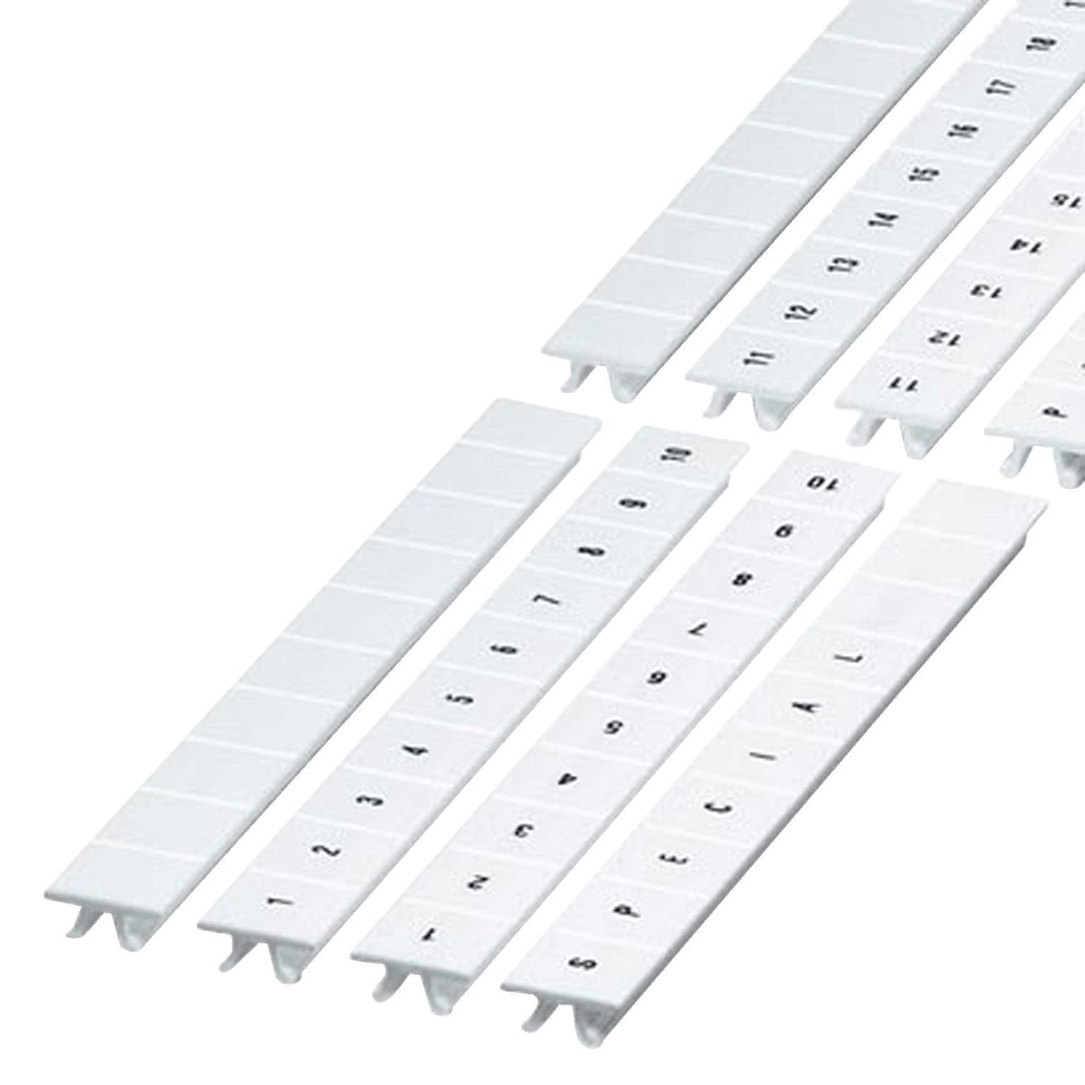 CLIP IN MARKING STRIP, 10MM, 10 CHARACTERS 1 TO 10, PRINTED HORIZONTA