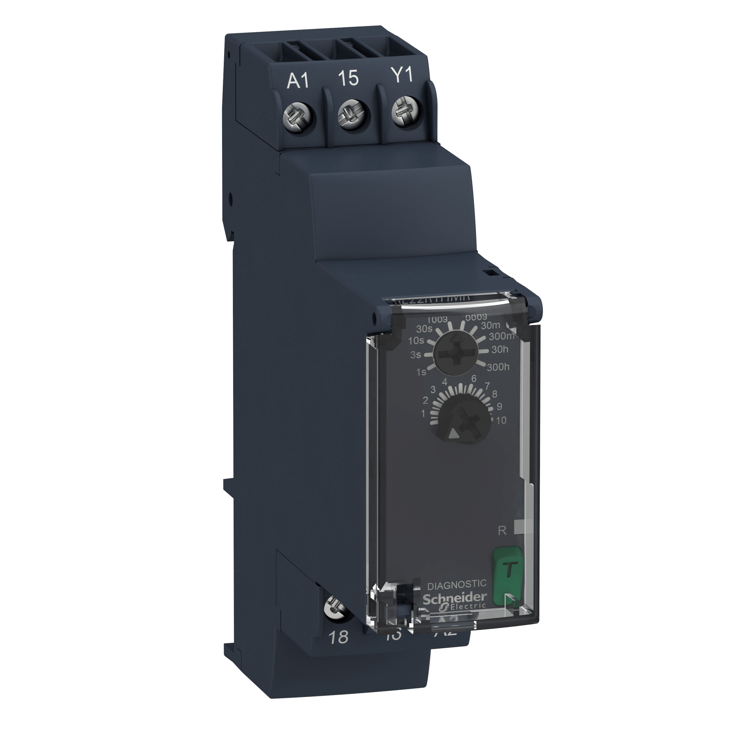 RE22R1HMR - Harmony, Modular timing relay, 8 A, 1 CO, 0.05 s…300 h, interval relay, 24...240 V AC/DC Schneider Electric