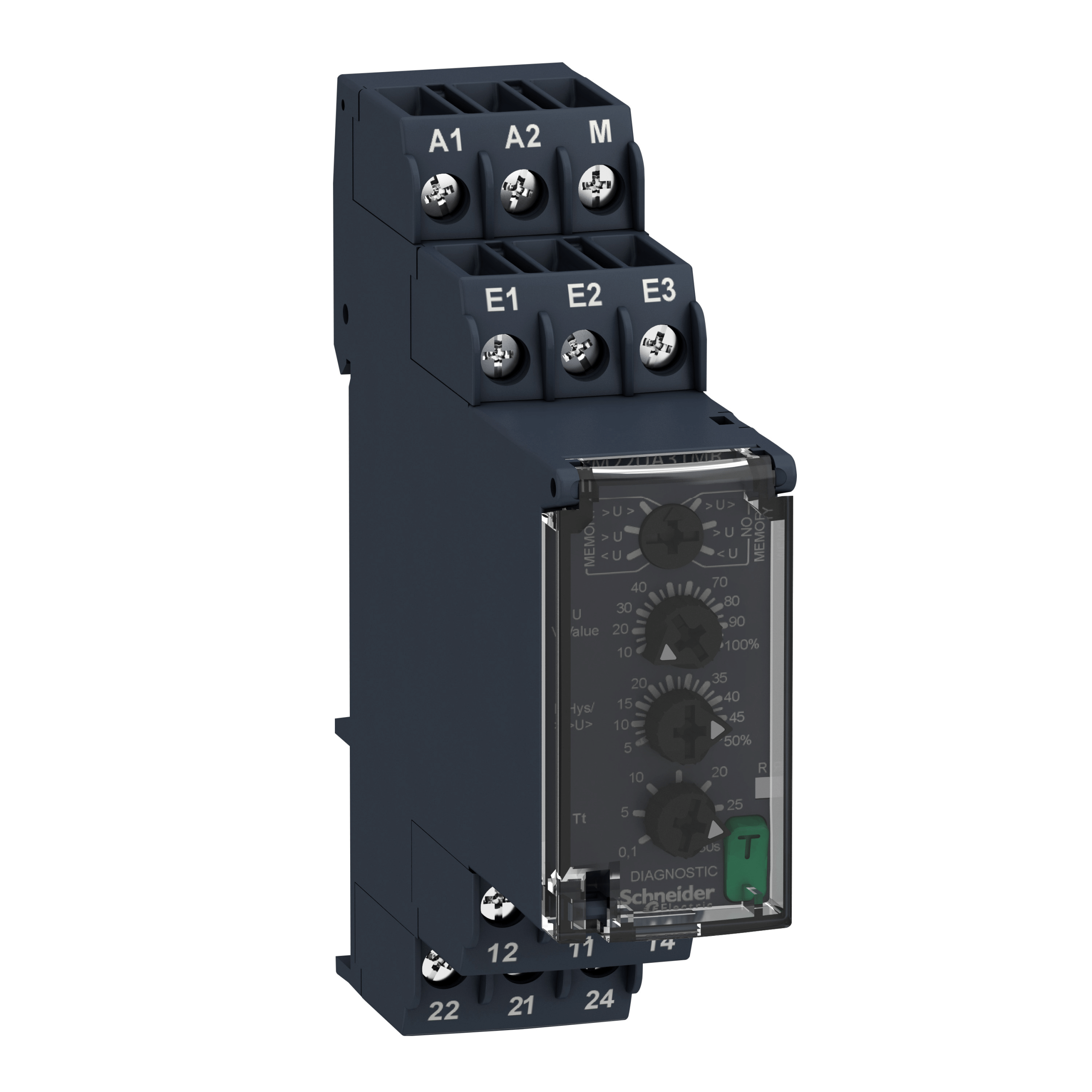 RM22UA32MR - Harmony, Modular 1-phase voltage control relay, 8 A, 2 CO, 1…100 V AC/DC, 24…240 V AC/DC Schneider Electric