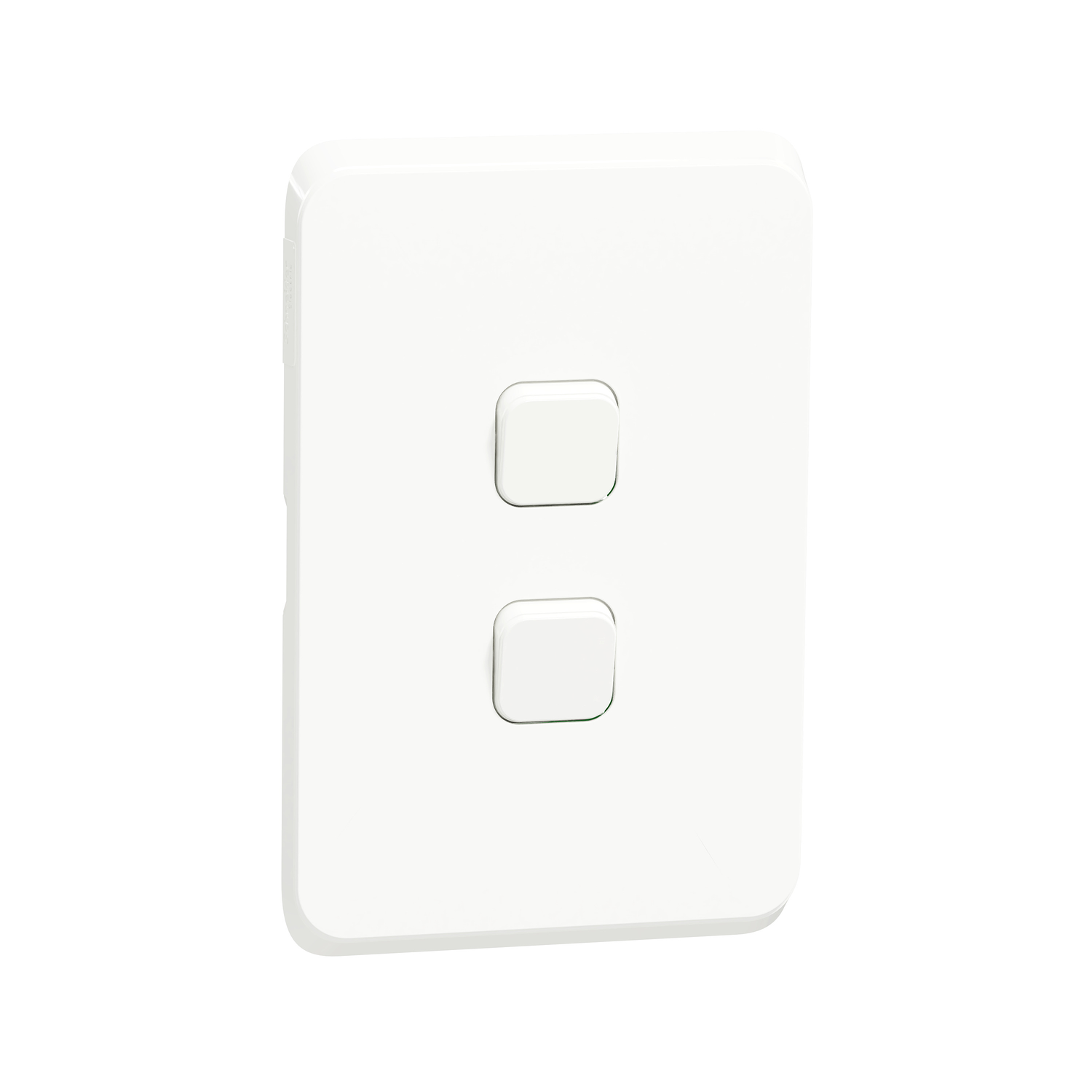 4012GC_XW – Iconic, cover frame with fixing frame, vertical, 2 rockers, white | Schneider Electric
