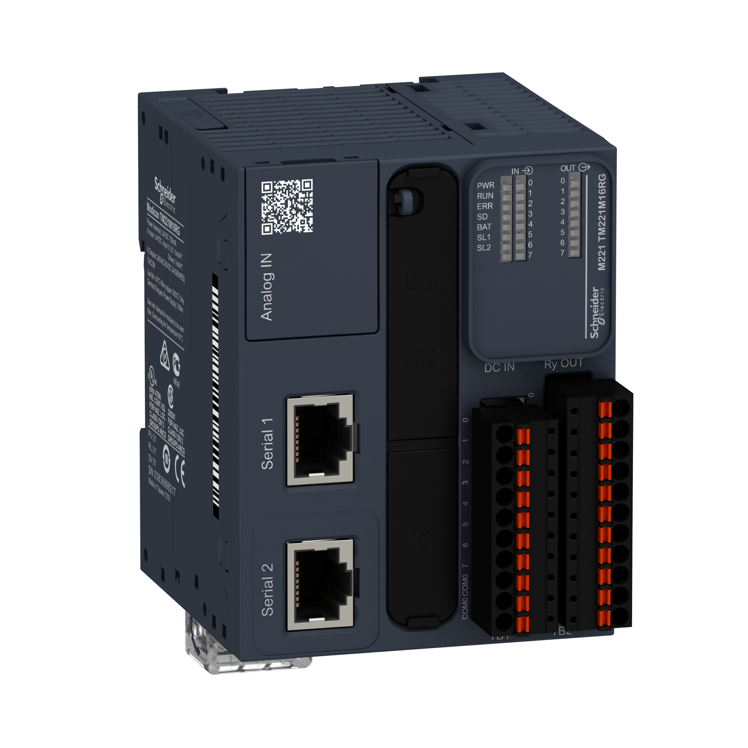 TM221M16RG - Logic controller, Modicon M221, 16 IO relay spring Schneider Electric