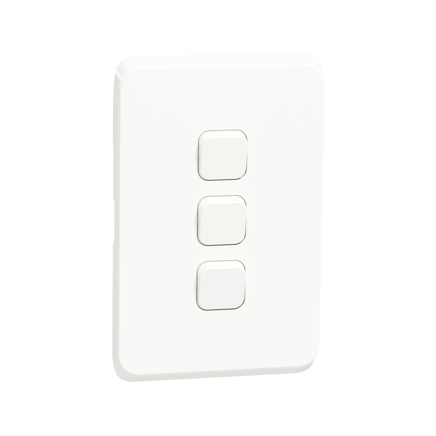 4013GC_XW – Iconic, cover frame with fixing frame, vertical, 3 rockers, white | Schneider Electric