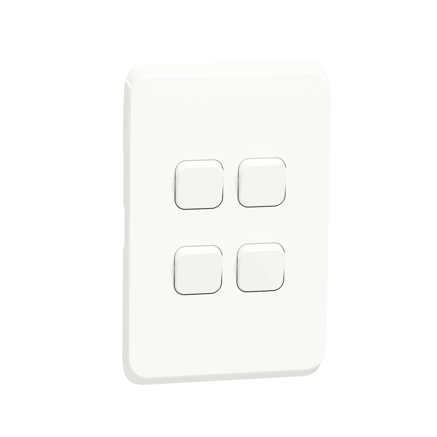 4014W1_XW – Iconic, 4 switches, 1 Way, 10AX, 250V, White | Schneider Electric