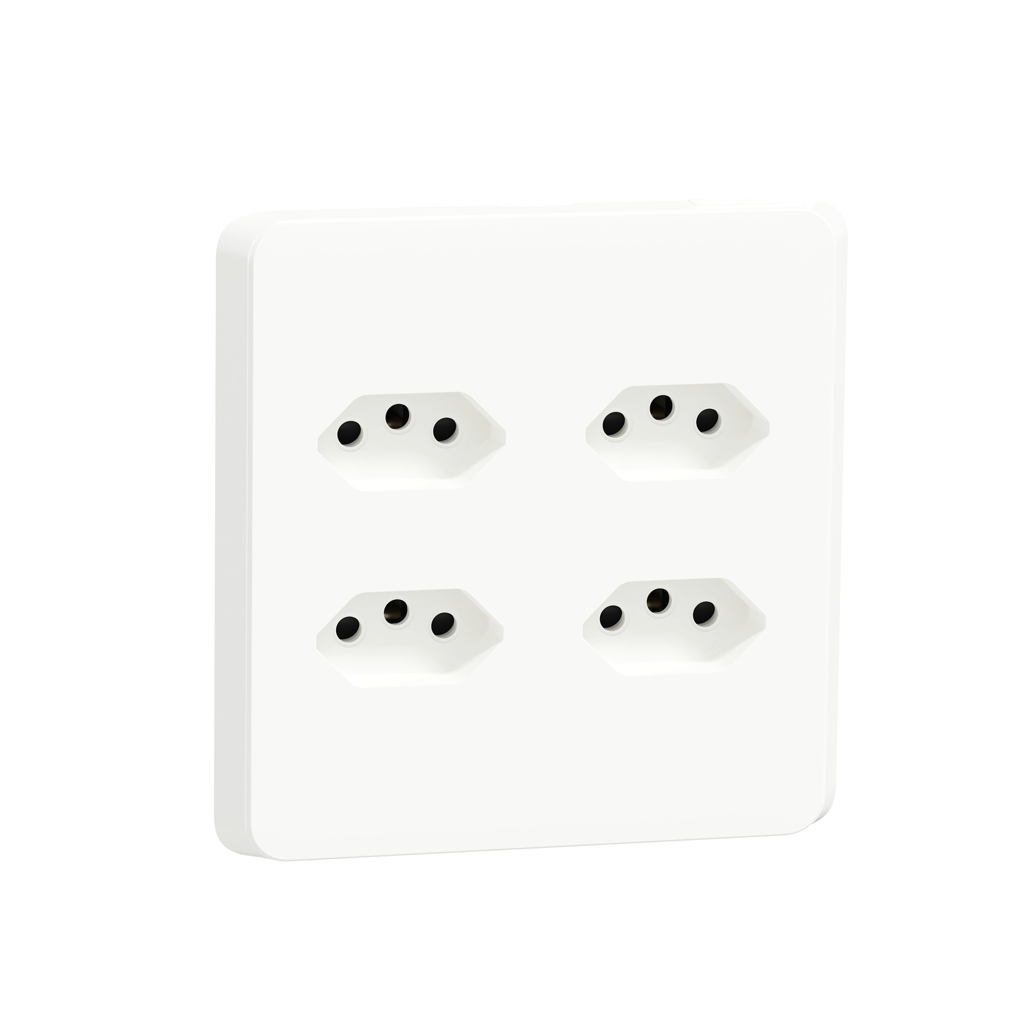 4024_XW – Iconic, 4 socket-outlet, 16 A, White | Schneider Electric