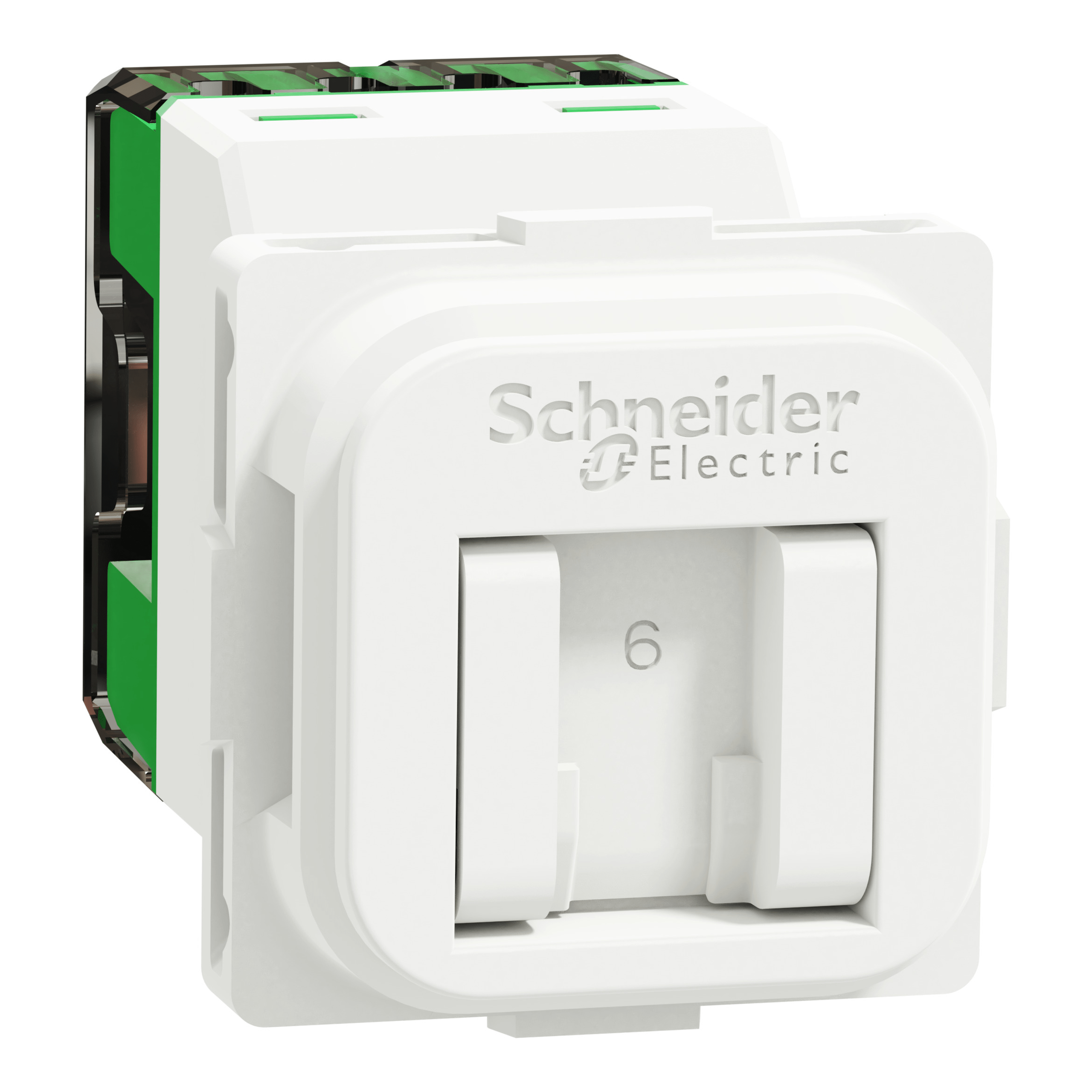 VDIB17396UTN - Actassi S-110 Connector RJ45 40M Unshielded Cat6 Shutter Translucent - bag x 1 Schneider Electric