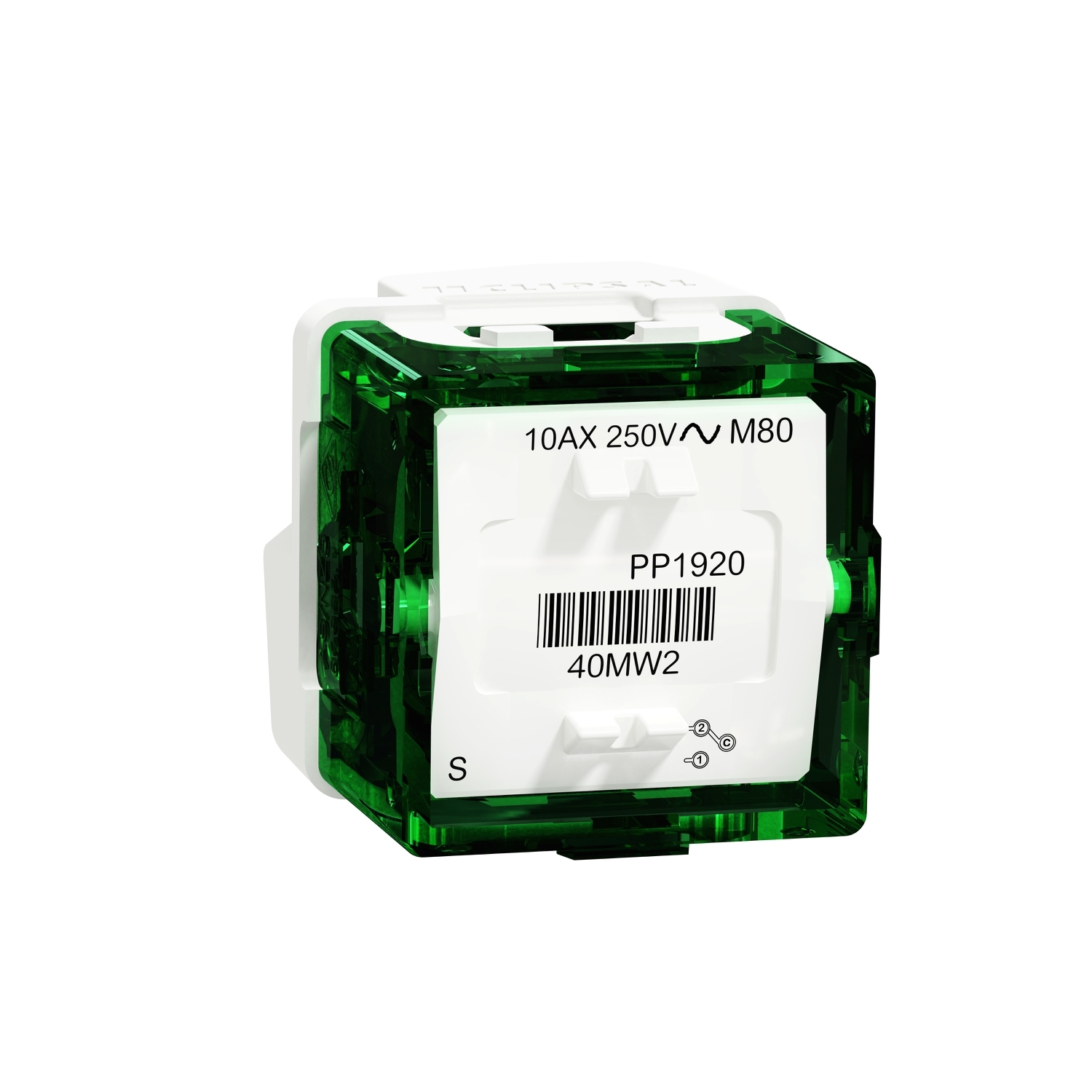 40MW2 – Iconic, switch, mechanism, 1/2 Way, 10AX, 250V | Schneider Electric