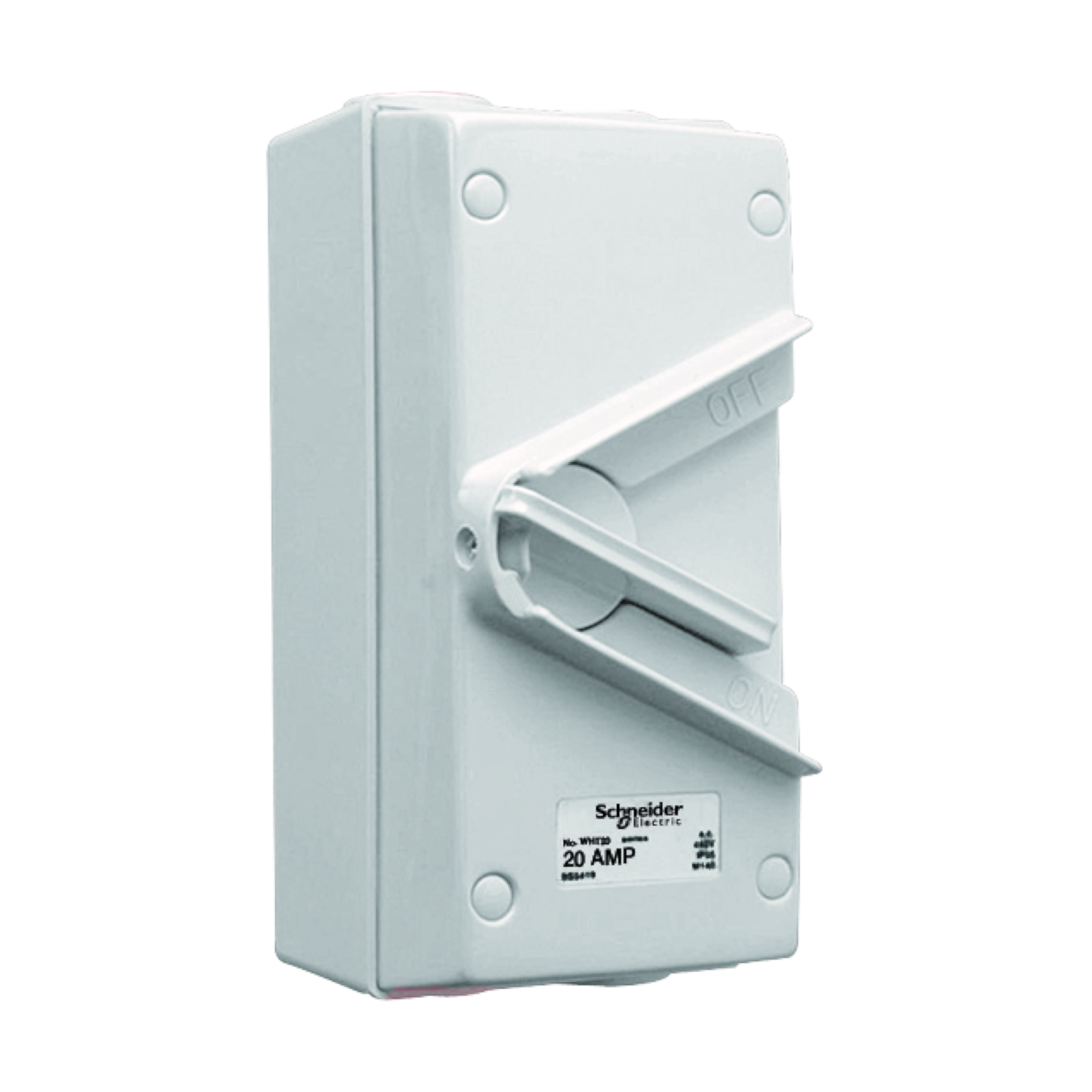WHT20_GY - 20A 440V Wheatherproof Surface Mount Triple Pole Isolating Switch IP66 Clipsal