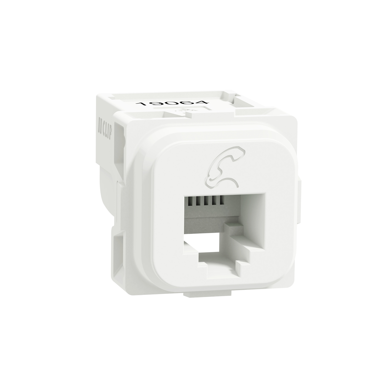40RJ12TEL – Telephone socket, Iconic, 40M, RJ12, 4 pin, with Telephone symbol | Schneider Electric