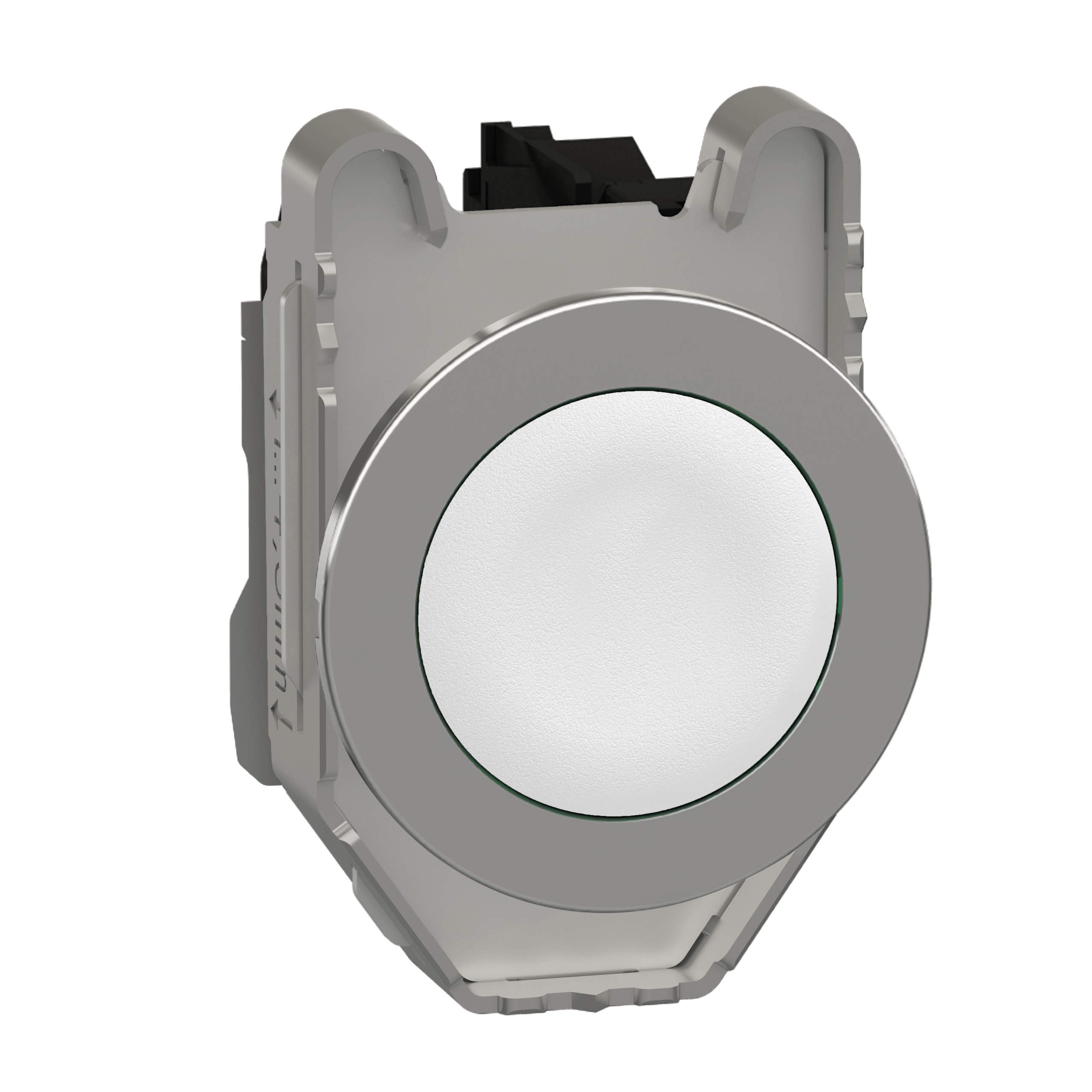 XB4FA11 – Harmony XB4, Push button flush mounted, metal, white, Ø30, spring return, unmarked, 1 NO | Schneider Electric