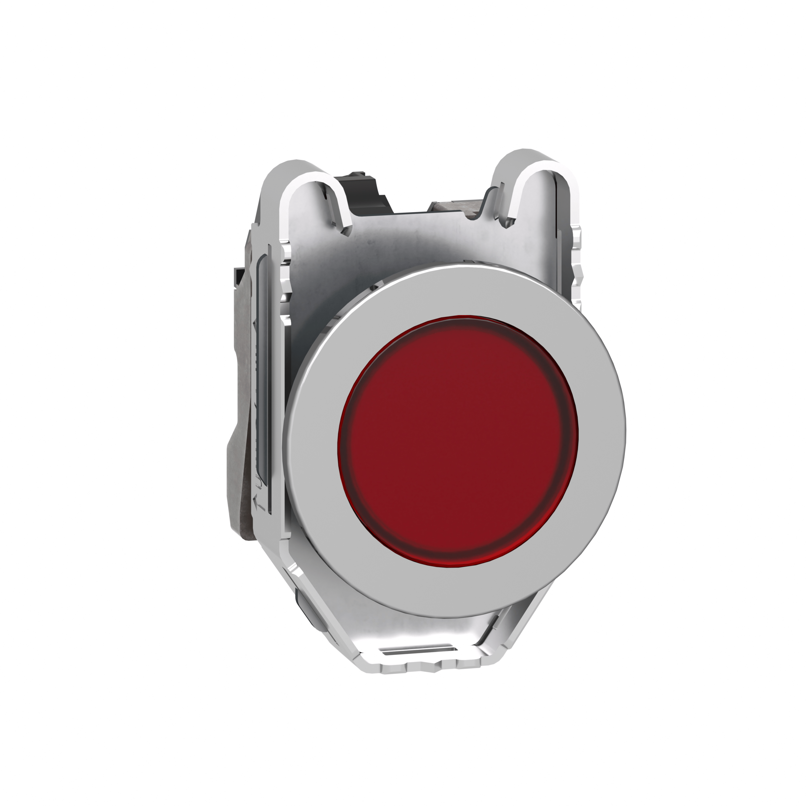 XB4FVG4 - Harmony XB4, Pilot light flush mounted, metal, red, Ø30, plain lens with integral LED, 110…120 V AC Schneider Electric