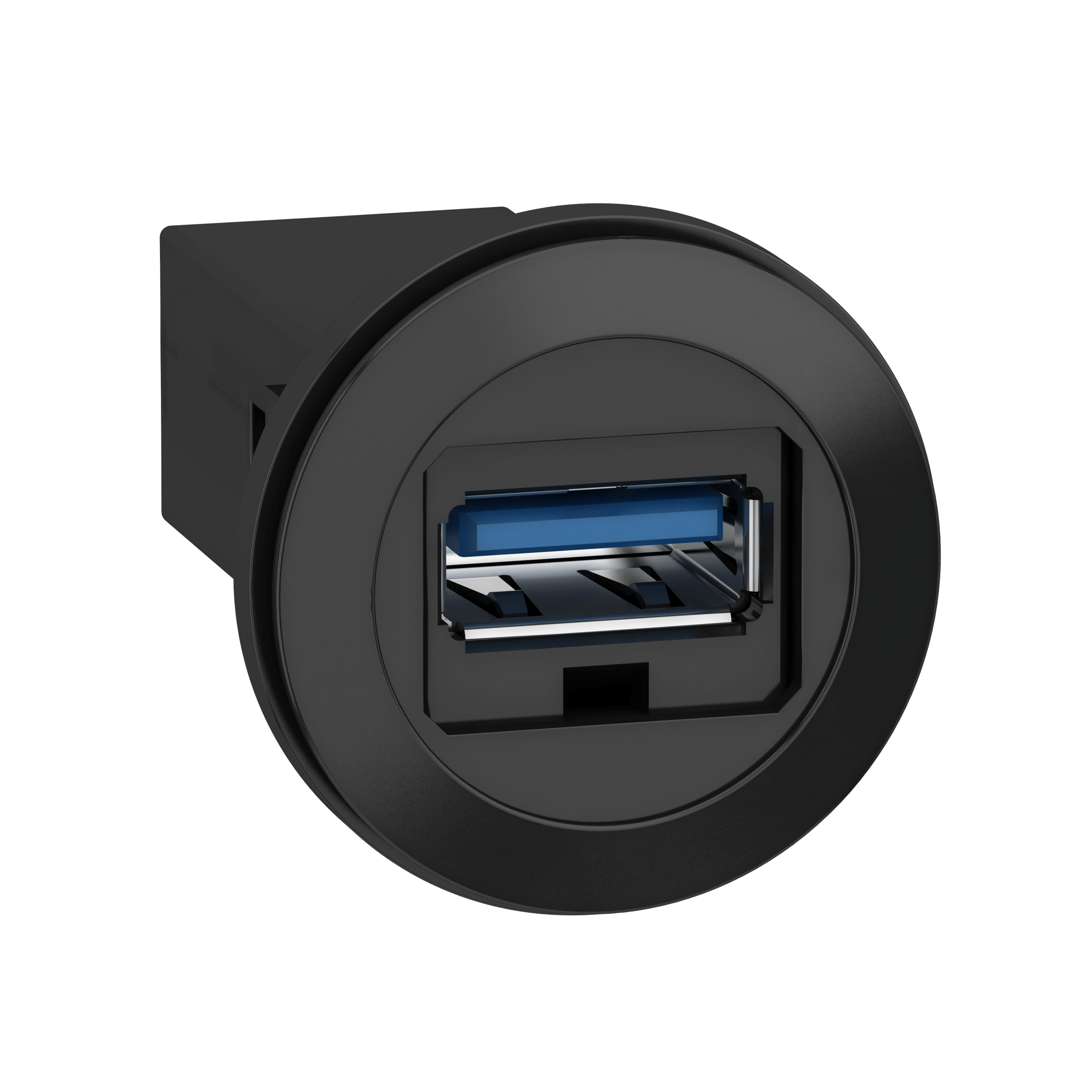 XB5PUSB3 - Harmony XB5, Panel mounted USB 3.0 port, plastic, Ø22, for USB interface jack type A Schneider Electric