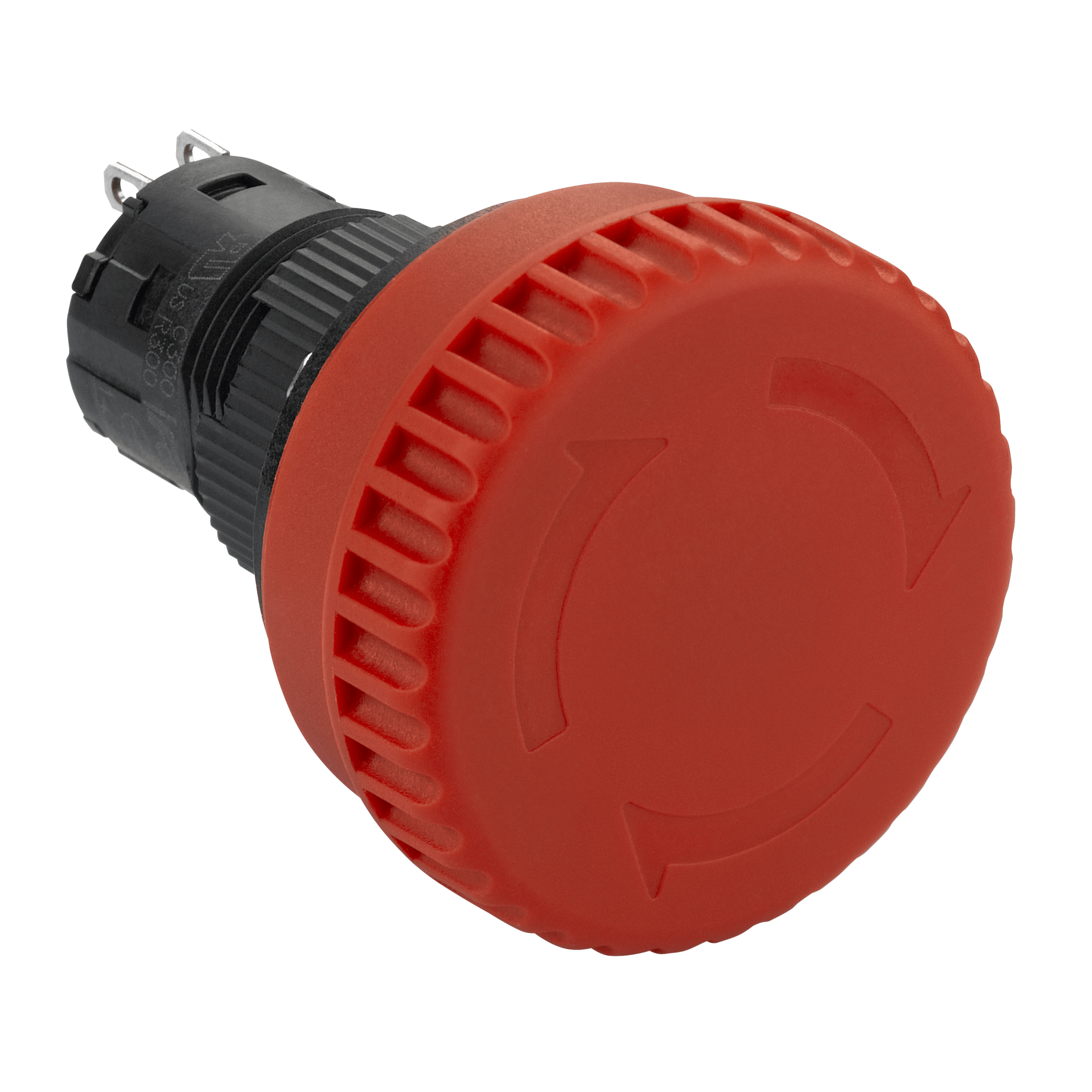 XB6ETN521P – Complete non illuminated mushroom head push button, Harmony XB6E, Ø 16 mm Emergency stop, Ø 32 mm turn/pull t…