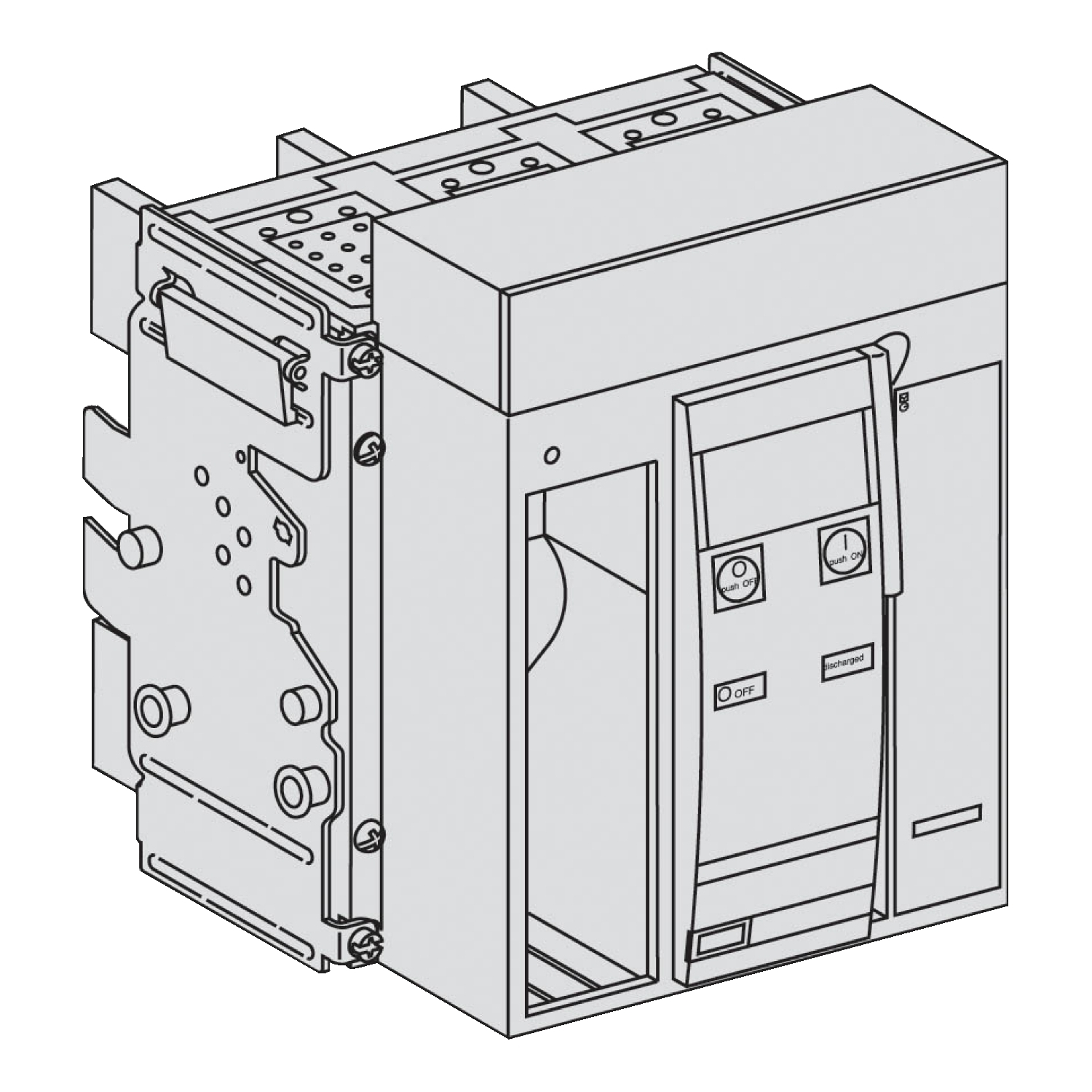 Circuit breaker Masterpact NT16H2 - 1600 A - 3 poles - drawout - w/o trip unit