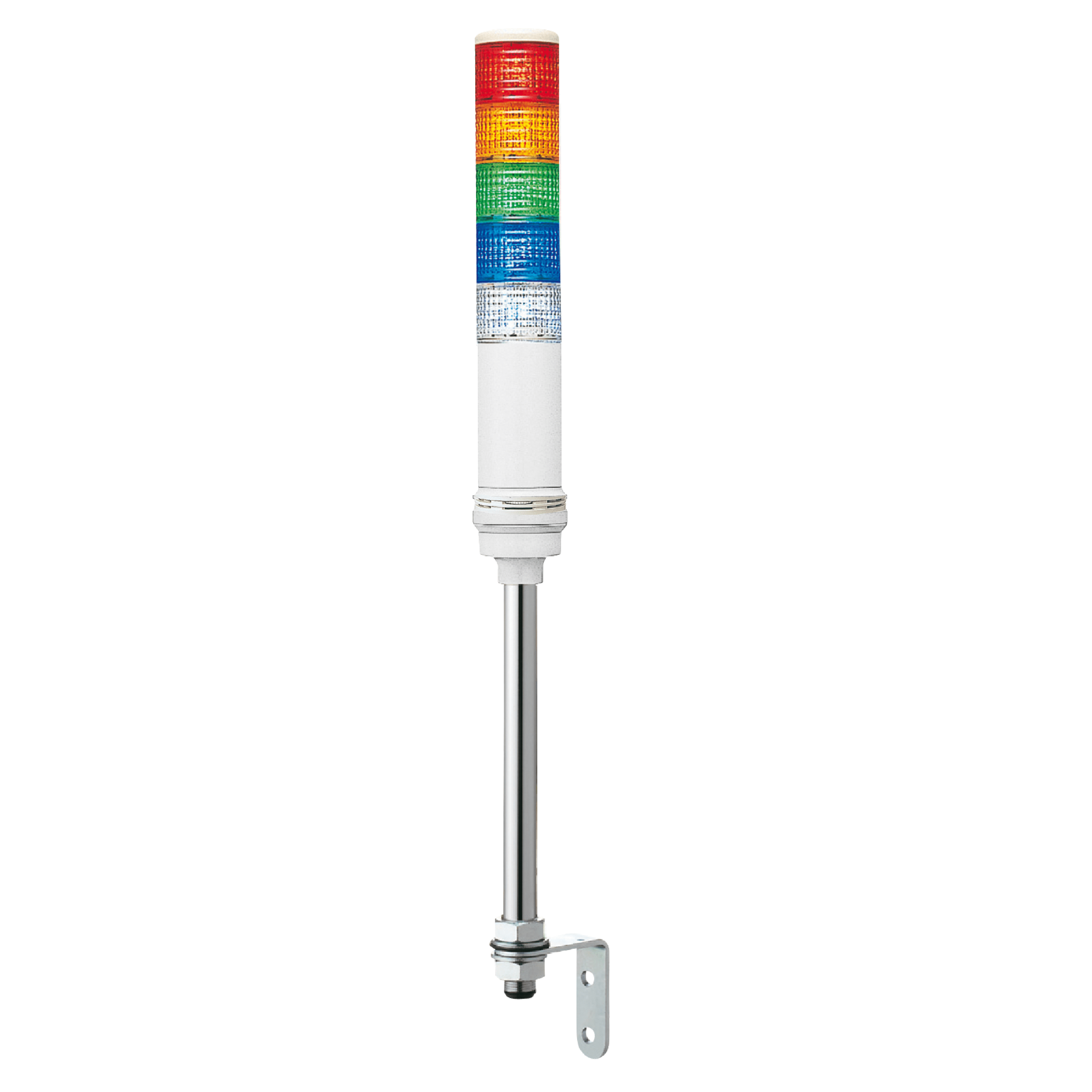 Harmony complete Tower Light, red orange green blue clear, 60 mm, tube mounting, steady or flashing, with buzzer 70...85 dB, IP23, 24 V AC DC Schneider Electric