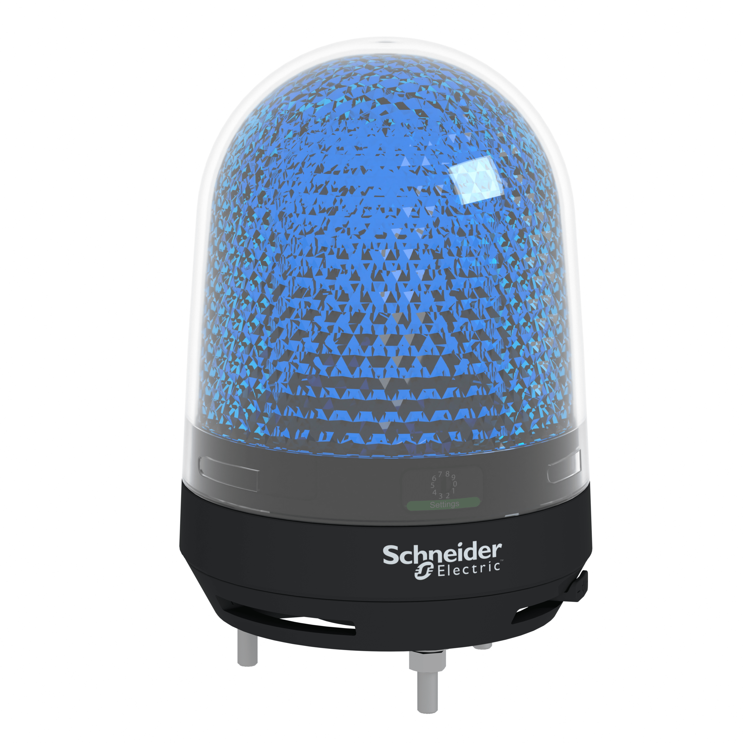 XVR3B06S - Harmony XVR, Illuminated beacon with buzzer, blue, Ø100, 70...90 dB, integral LED, 12...24 V DC Schneider Electric