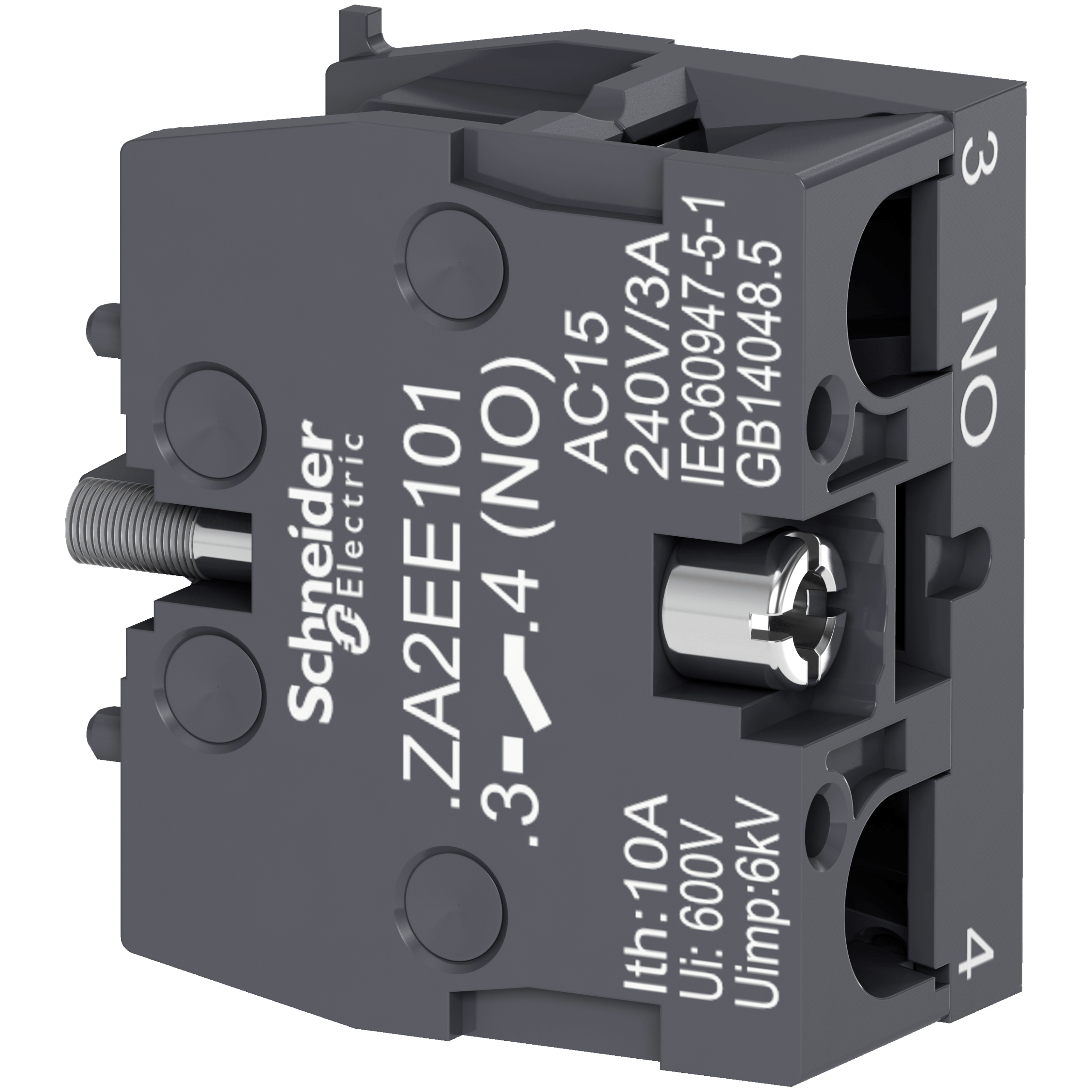 ZA2EE101 – Harmony Easy XA2E, Single contact block for head Ø22, 1 NO | Schneider Electric