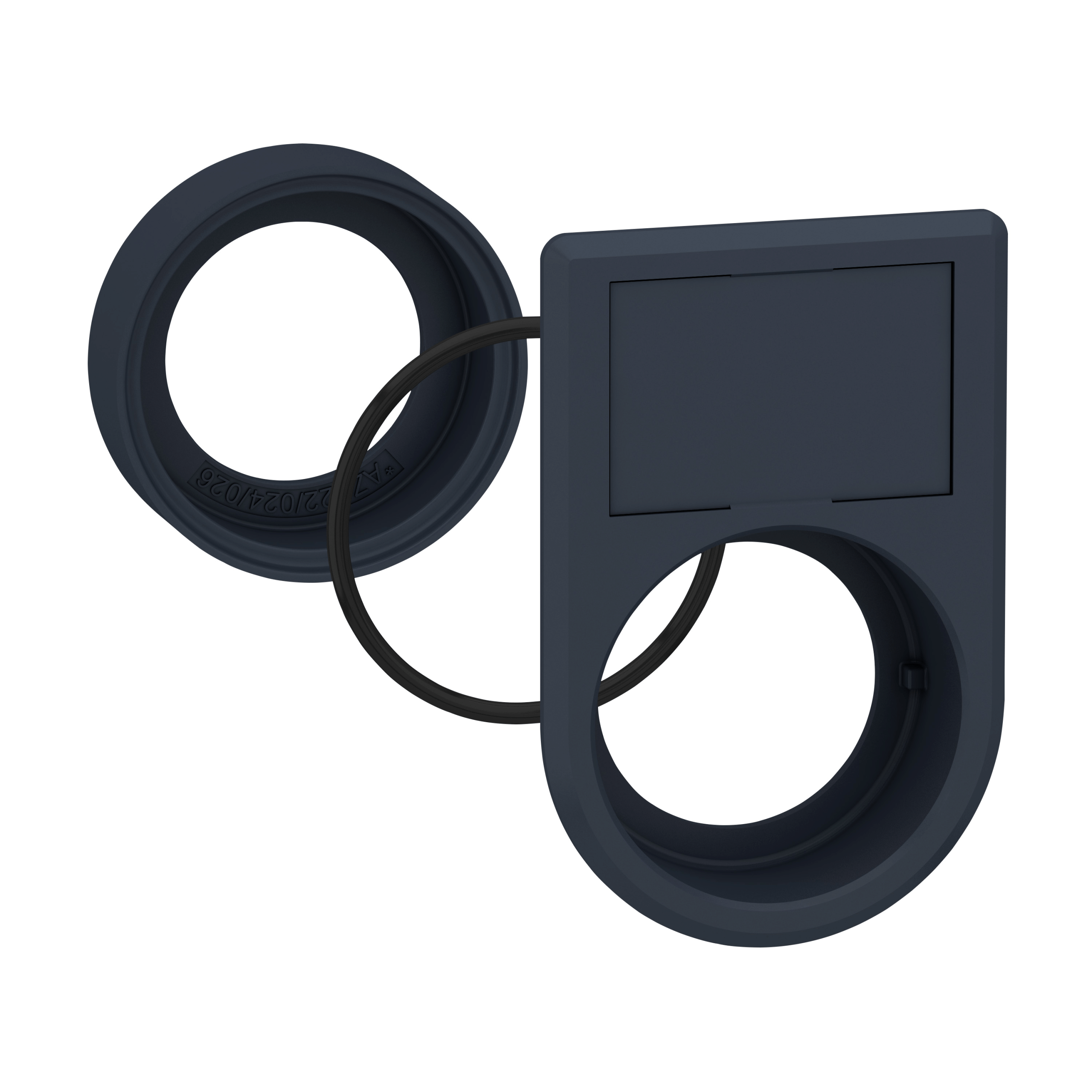 ZB5AZ026 – Harmony XB5, Flush mounting kit Ø30 for selector switches and illuminated push buttons Ø22, plastic, 2-line legend | Schneider Electric