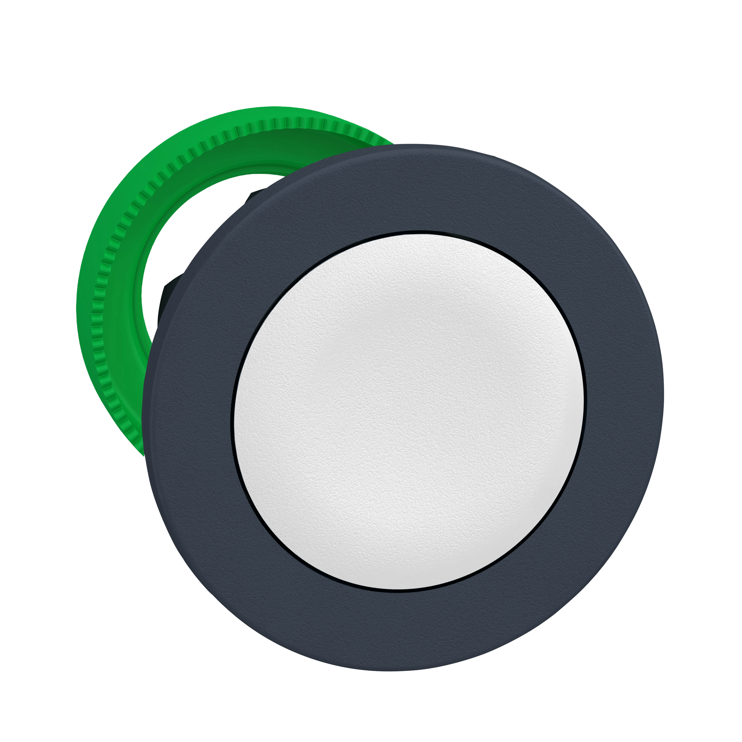 ZB5FA1 – Harmony XB5, Flush mounted push button head, plastic, white, Ø30, spring return, unmarked | Schneider Electric