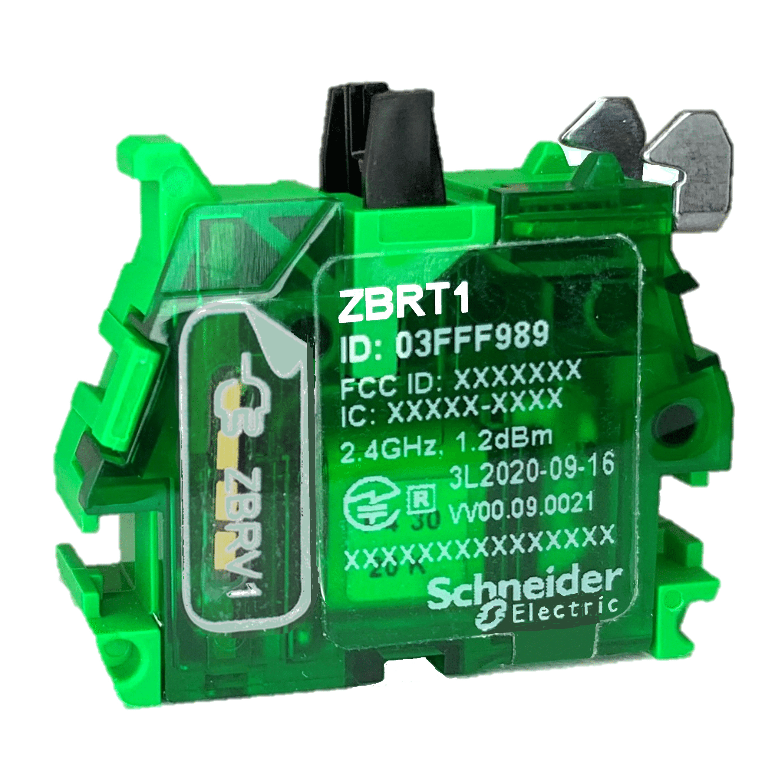 ZBRT1 - Harmony XB4, Transmitter for wireless and batteryless push button, plastic, black Schneider Electric