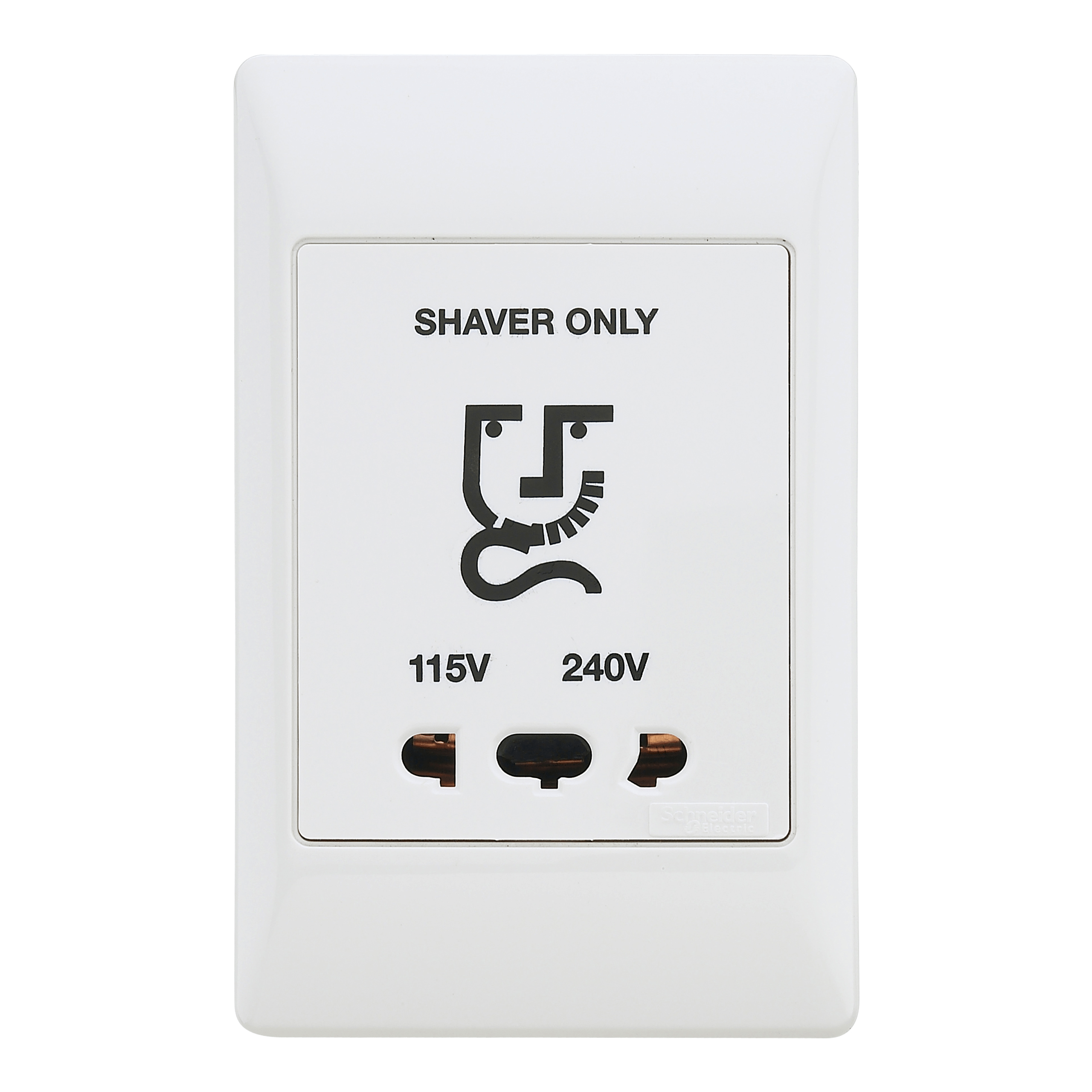 ZZA_S2727VWE – S2000 - Shaver socket - 4 gangs - vertical - White | Schneider Electric