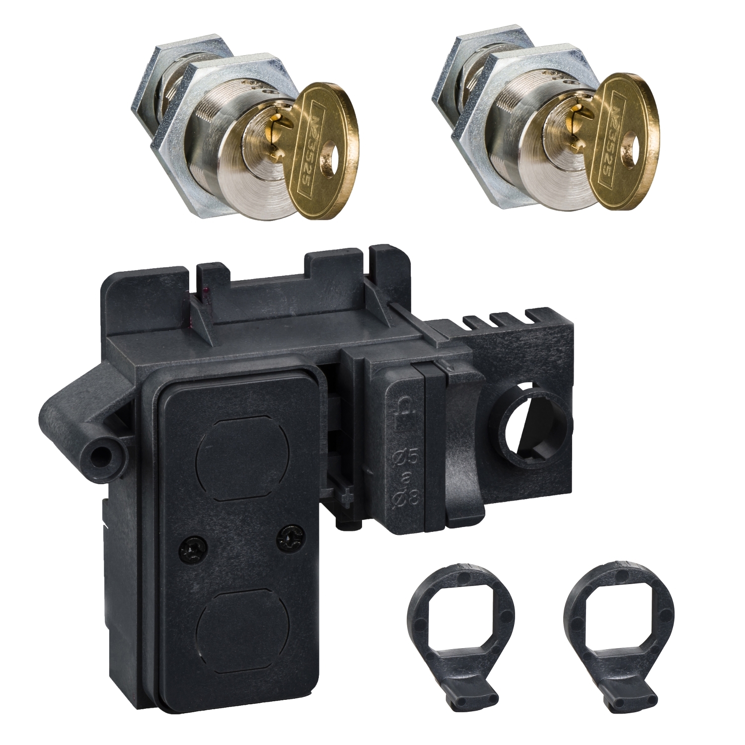48551 – Ronis lock + adaptation kit - for NW - OFF position Locking - 2 different keys | Schneider Electric