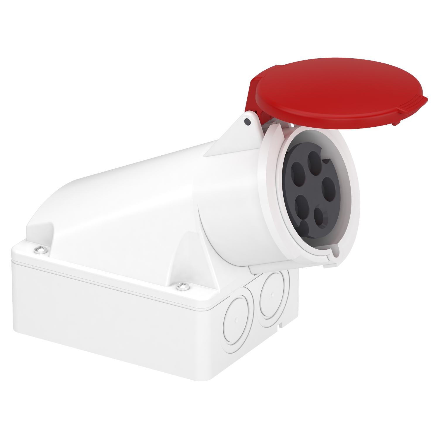 83121 – PratiKa industrial socket - 32 A - 3P + N + E - 380…415 V AC - IP44 | Schneider Electric