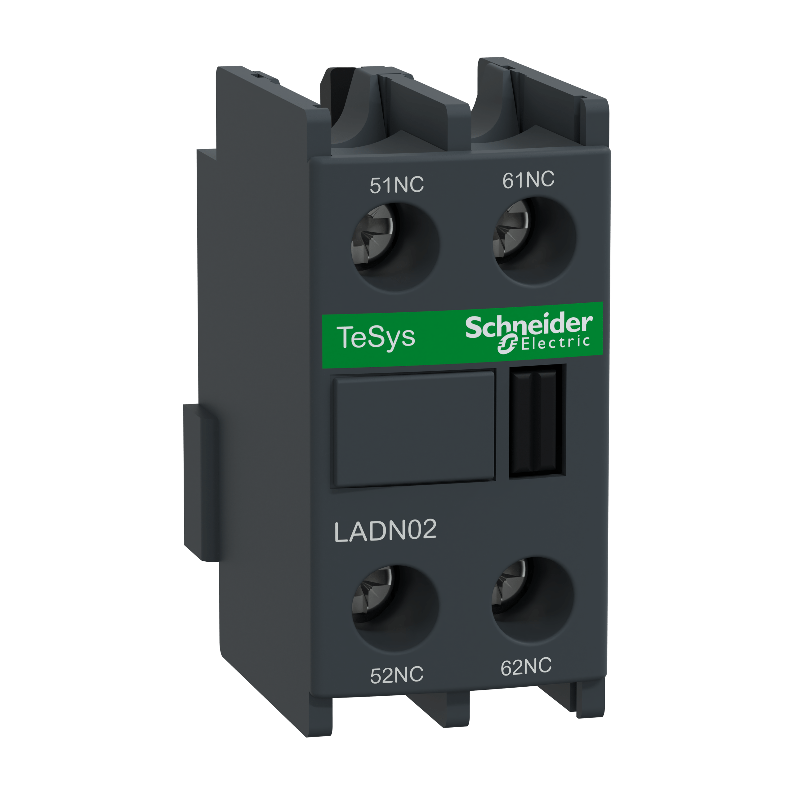 LADN02 - Auxiliary contact block, TeSys D, 2NC, front mounting, screw clamp terminals Schneider Electric
