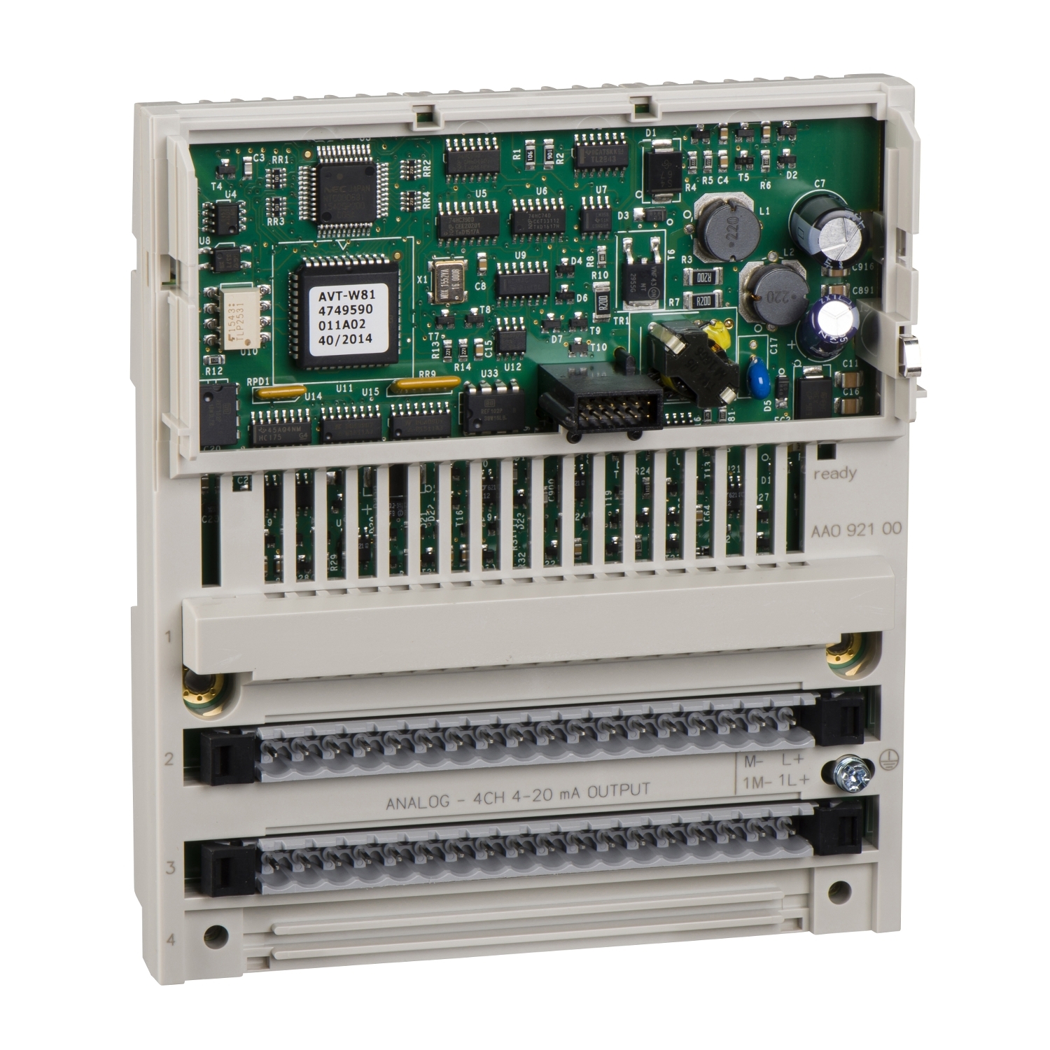 Distributed analog output Modicon Momentum - 4 Output - 4..20 mA