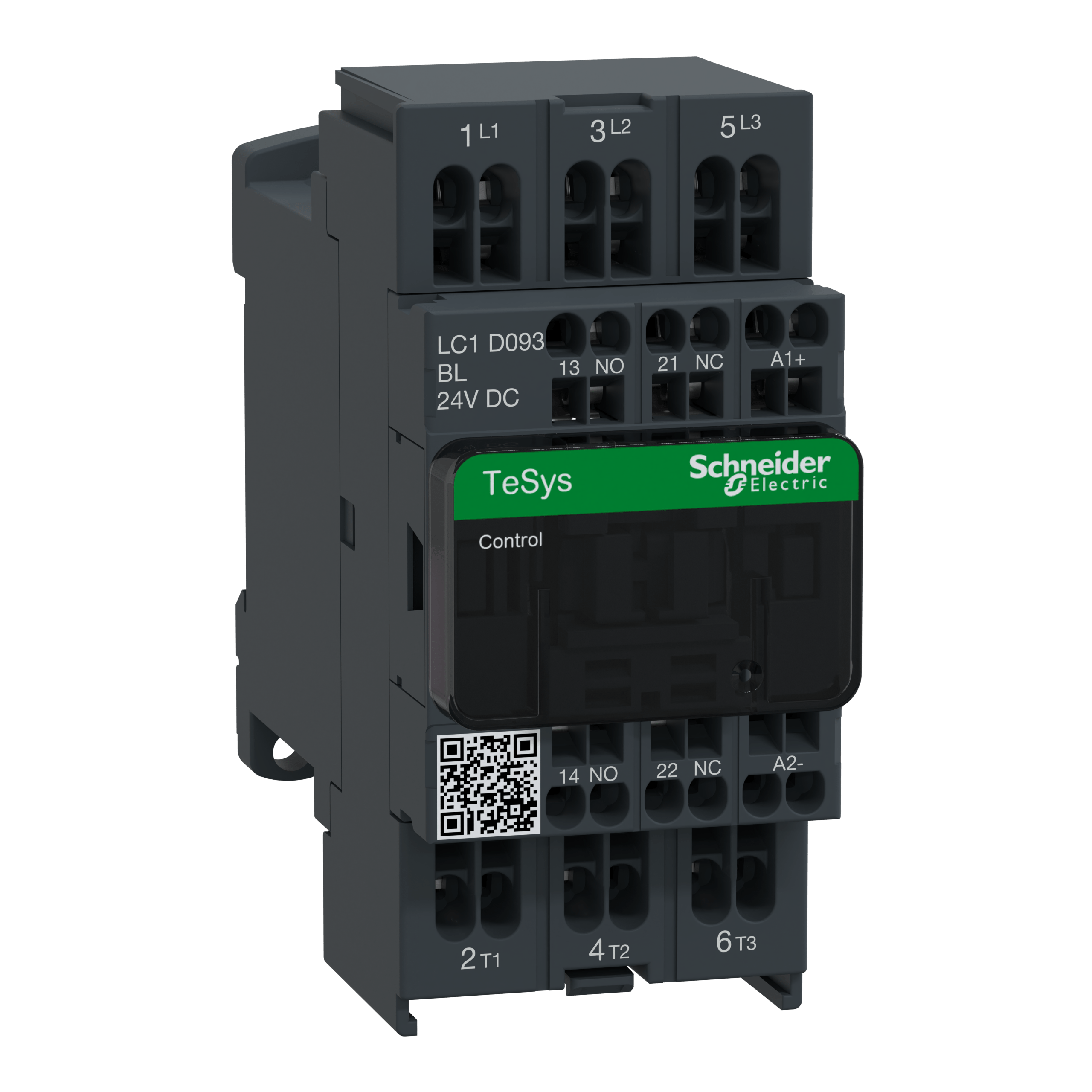 LC1D093BL - TeSys D contactor - 3P(3 NO) - AC-3 - <= 440 V 9 A - 24 V DC coil Schneider Electric