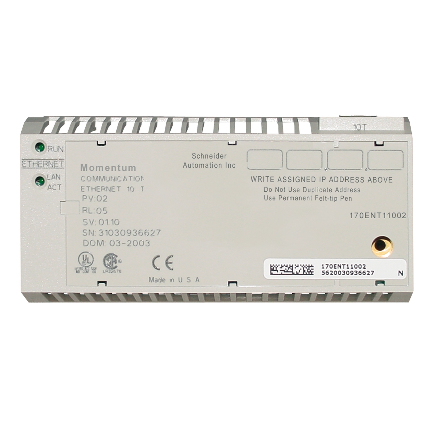 Modicon Momentum - Ethernet communication adaptor - 10 Mbit/s